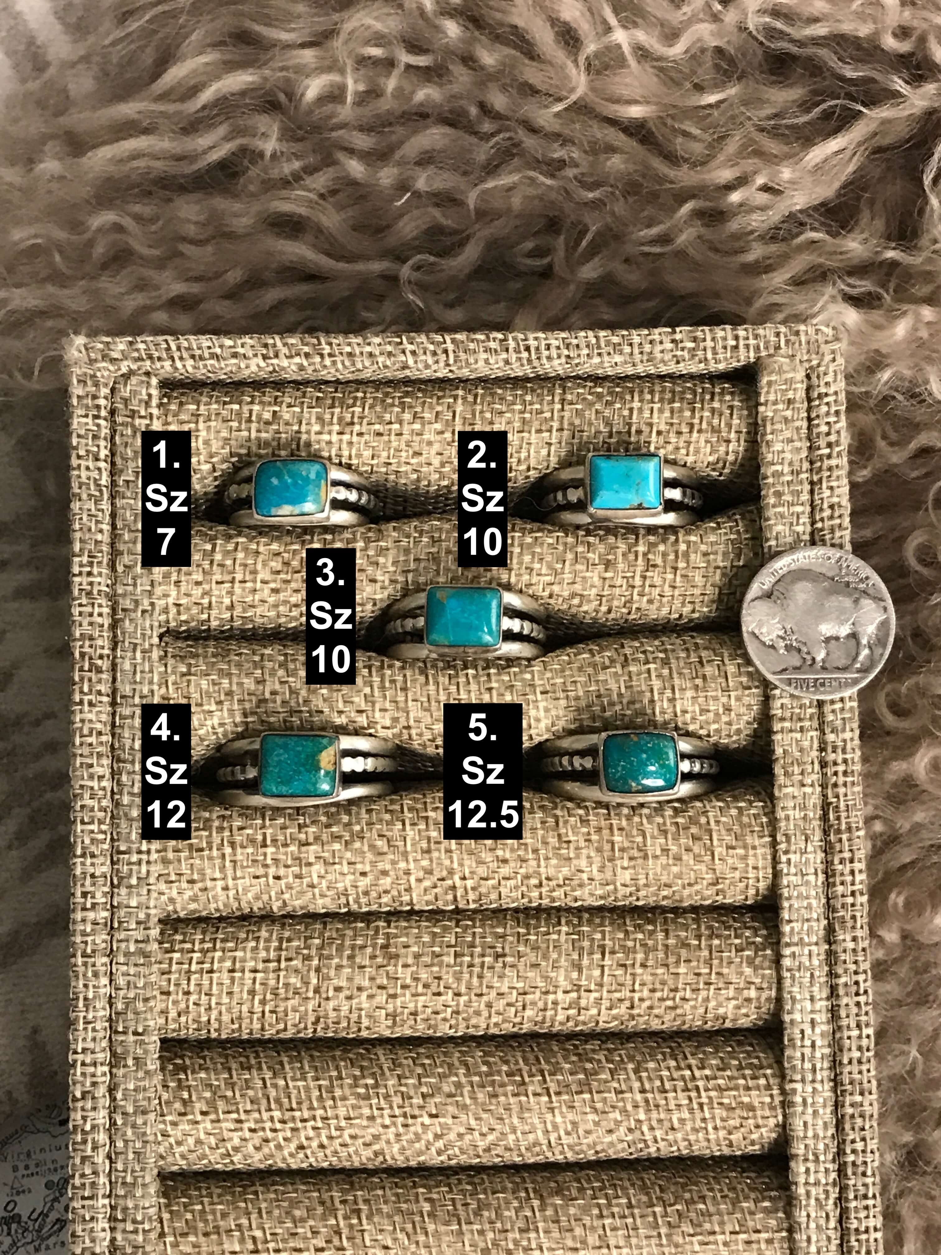 The Moab Rings in Turquoise-Rings-Calli Co., Turquoise and Silver Jewelry, Native American Handmade, Zuni Tribe, Navajo Tribe, Brock Texas