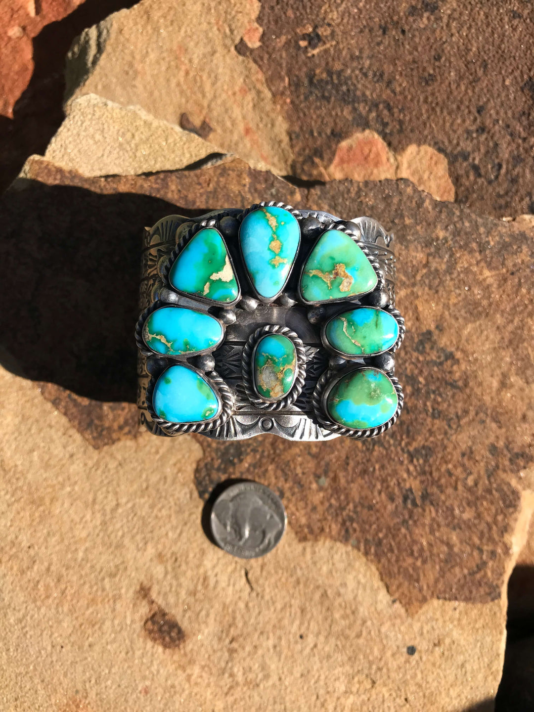 The Sonoran Gold Naja Cuff-Bracelets & Cuffs-Calli Co., Turquoise and Silver Jewelry, Native American Handmade, Zuni Tribe, Navajo Tribe, Brock Texas