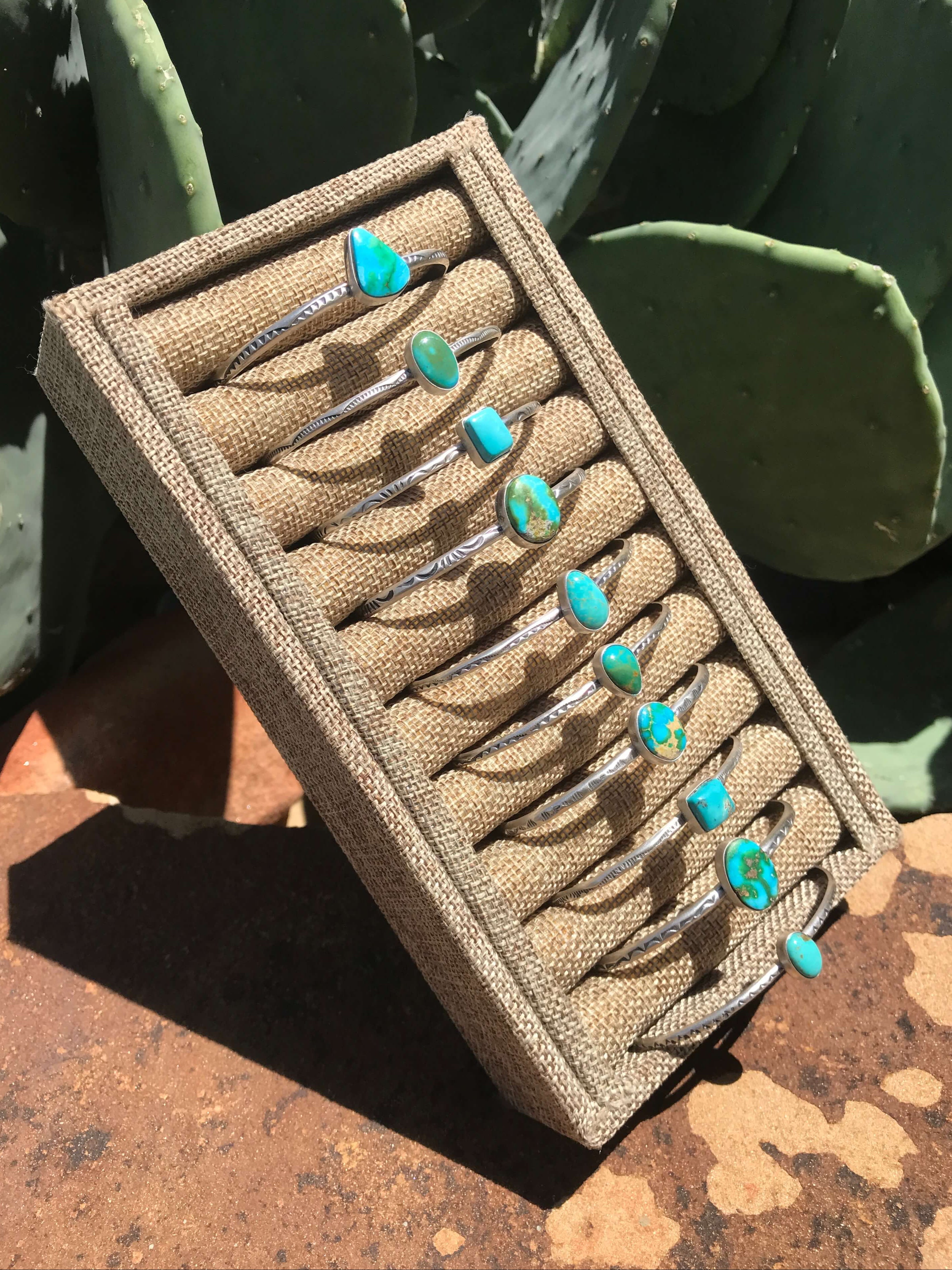 The Sheridan Cuffs-Bracelets & Cuffs-Calli Co., Turquoise and Silver Jewelry, Native American Handmade, Zuni Tribe, Navajo Tribe, Brock Texas