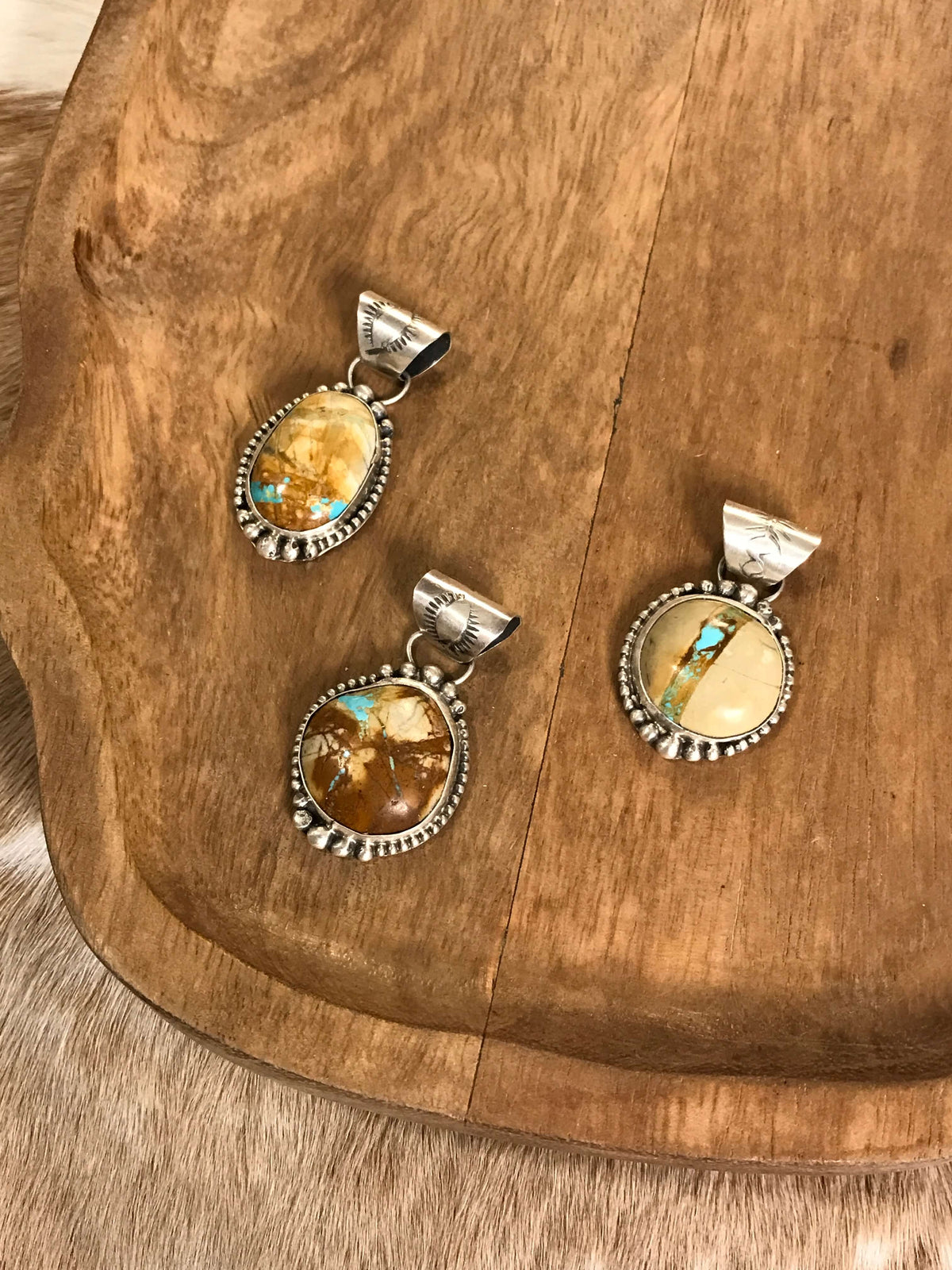 The Chalko Pendants-Pendants-Calli Co., Turquoise and Silver Jewelry, Native American Handmade, Zuni Tribe, Navajo Tribe, Brock Texas