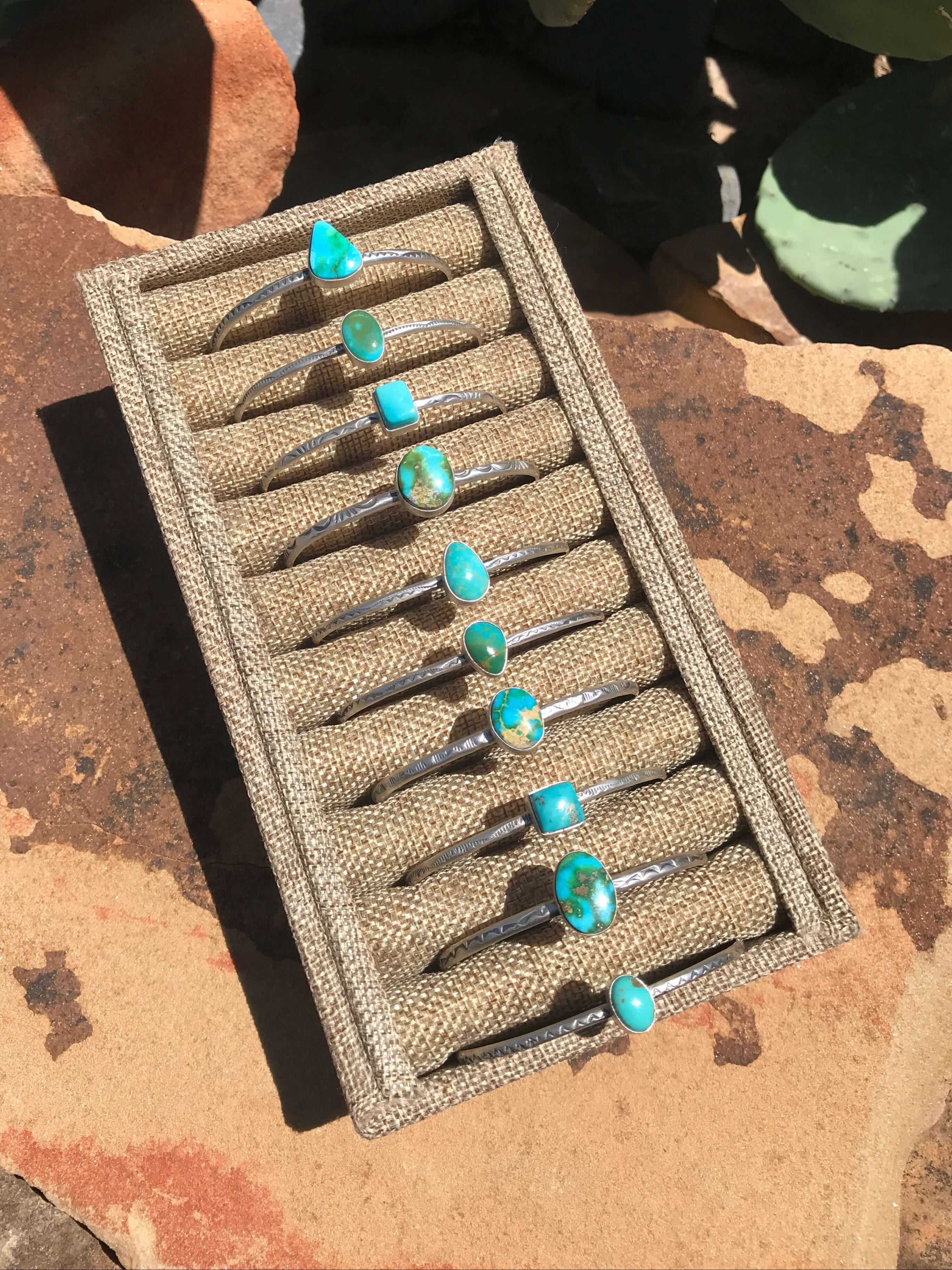 The Sheridan Cuffs-Bracelets & Cuffs-Calli Co., Turquoise and Silver Jewelry, Native American Handmade, Zuni Tribe, Navajo Tribe, Brock Texas