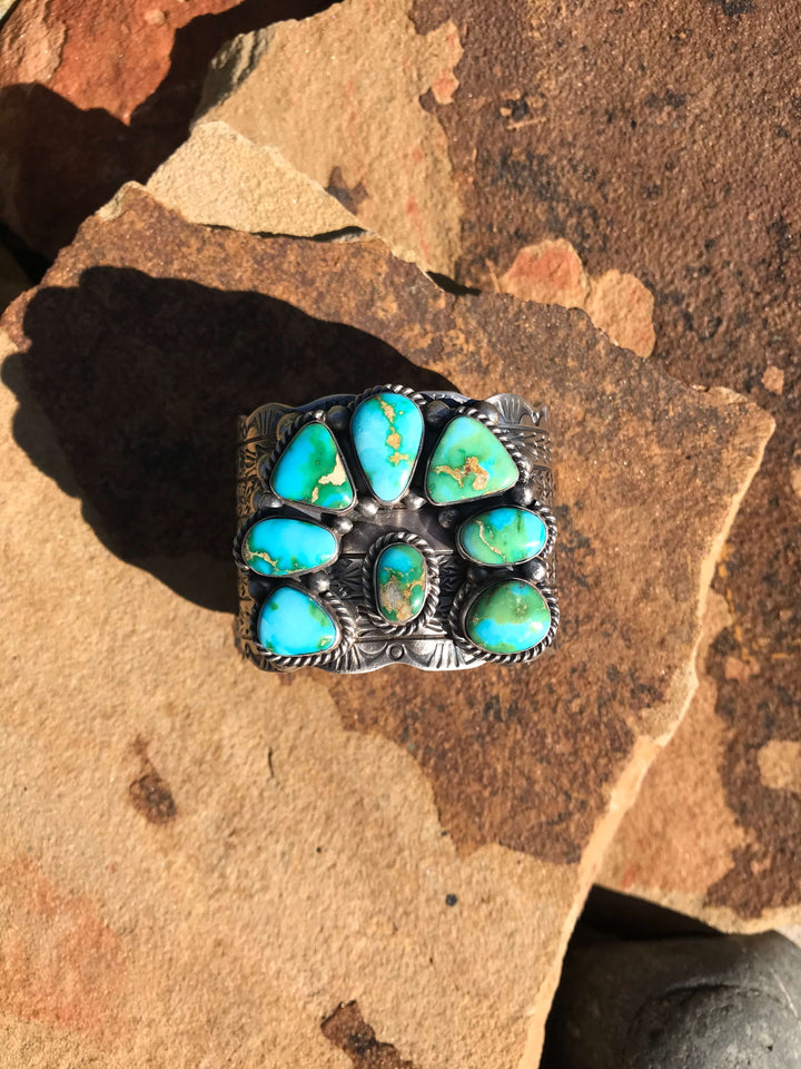 The Sonoran Gold Naja Cuff-Bracelets & Cuffs-Calli Co., Turquoise and Silver Jewelry, Native American Handmade, Zuni Tribe, Navajo Tribe, Brock Texas