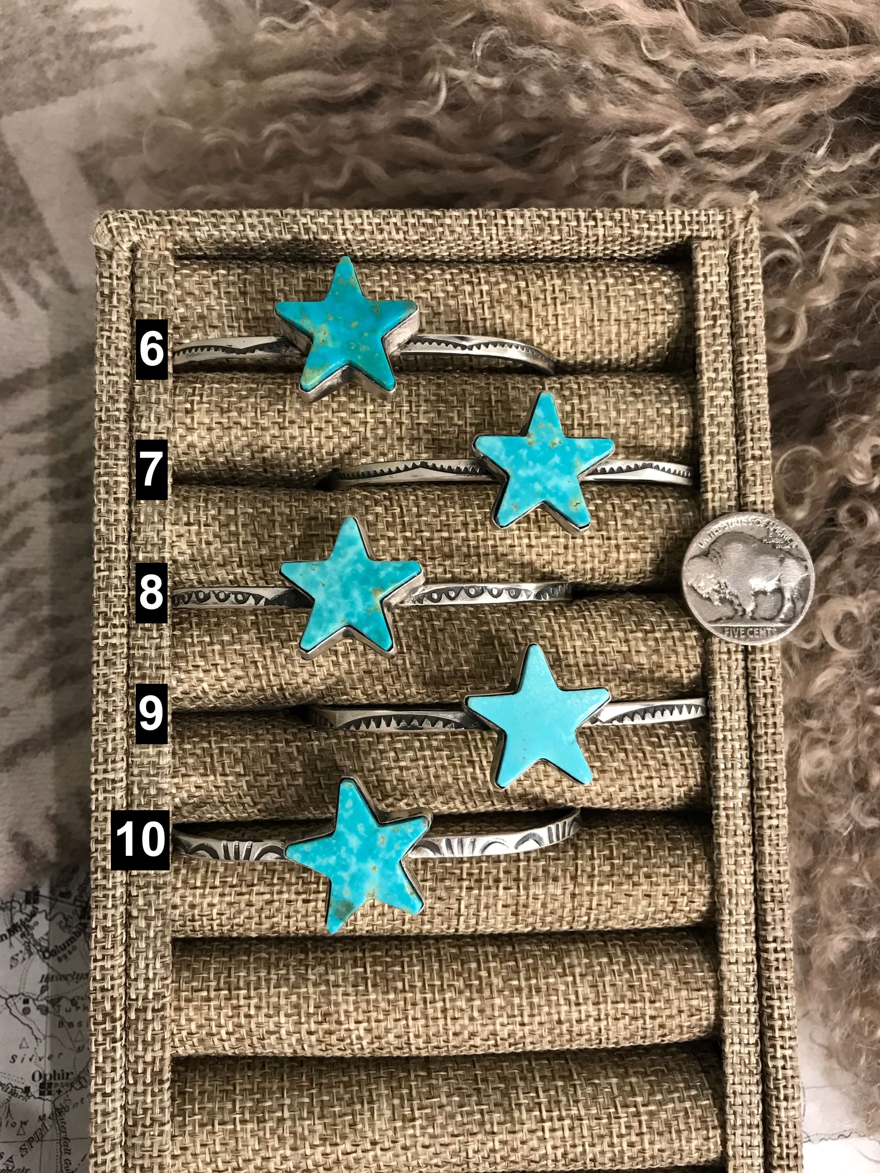 The Stardust Turquoise Cuffs-Bracelets & Cuffs-Calli Co., Turquoise and Silver Jewelry, Native American Handmade, Zuni Tribe, Navajo Tribe, Brock Texas