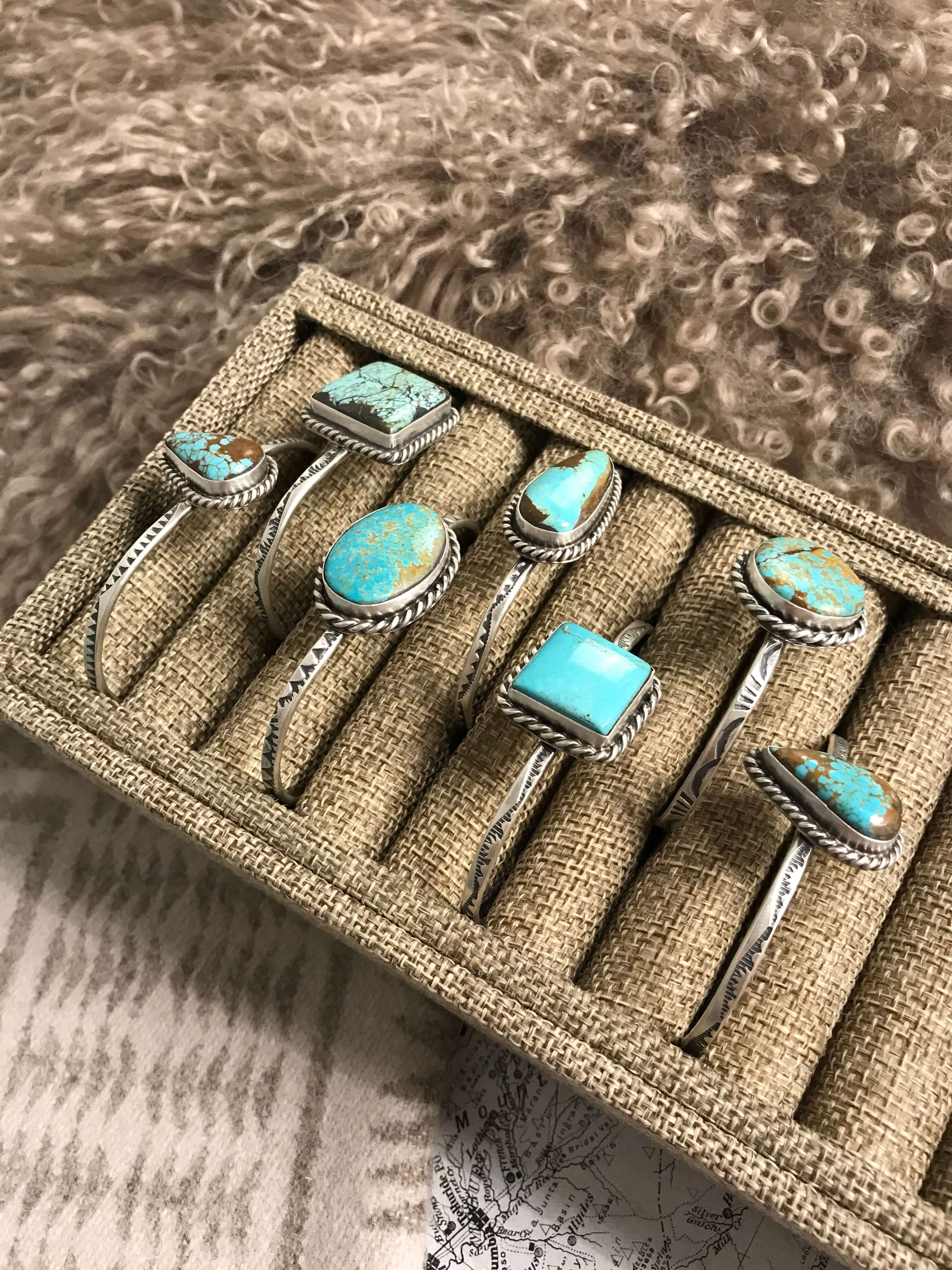 The Willow Crest Cuffs-Bracelets & Cuffs-Calli Co., Turquoise and Silver Jewelry, Native American Handmade, Zuni Tribe, Navajo Tribe, Brock Texas