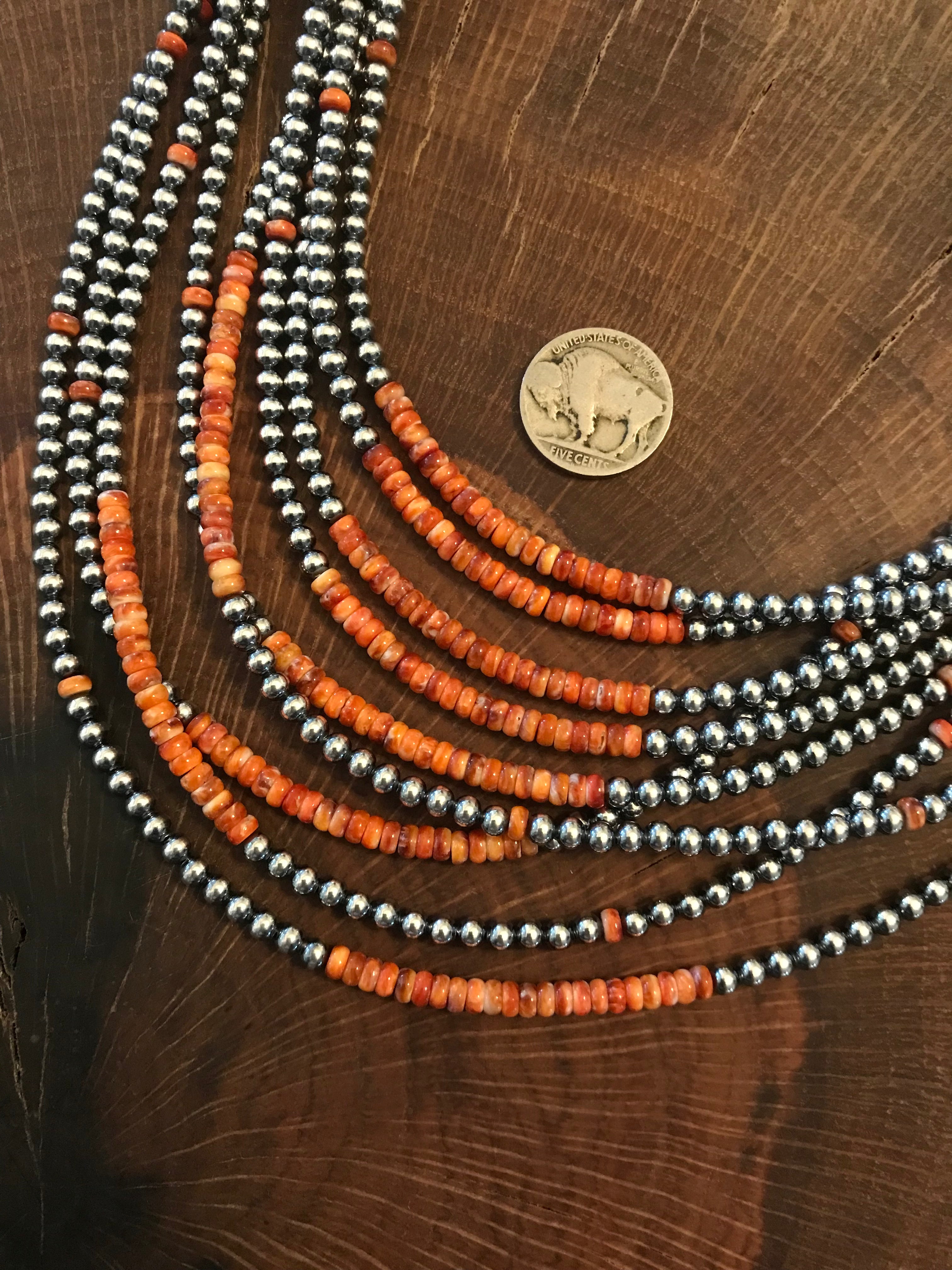 The Gigi Necklace-Necklaces-Calli Co., Turquoise and Silver Jewelry, Native American Handmade, Zuni Tribe, Navajo Tribe, Brock Texas