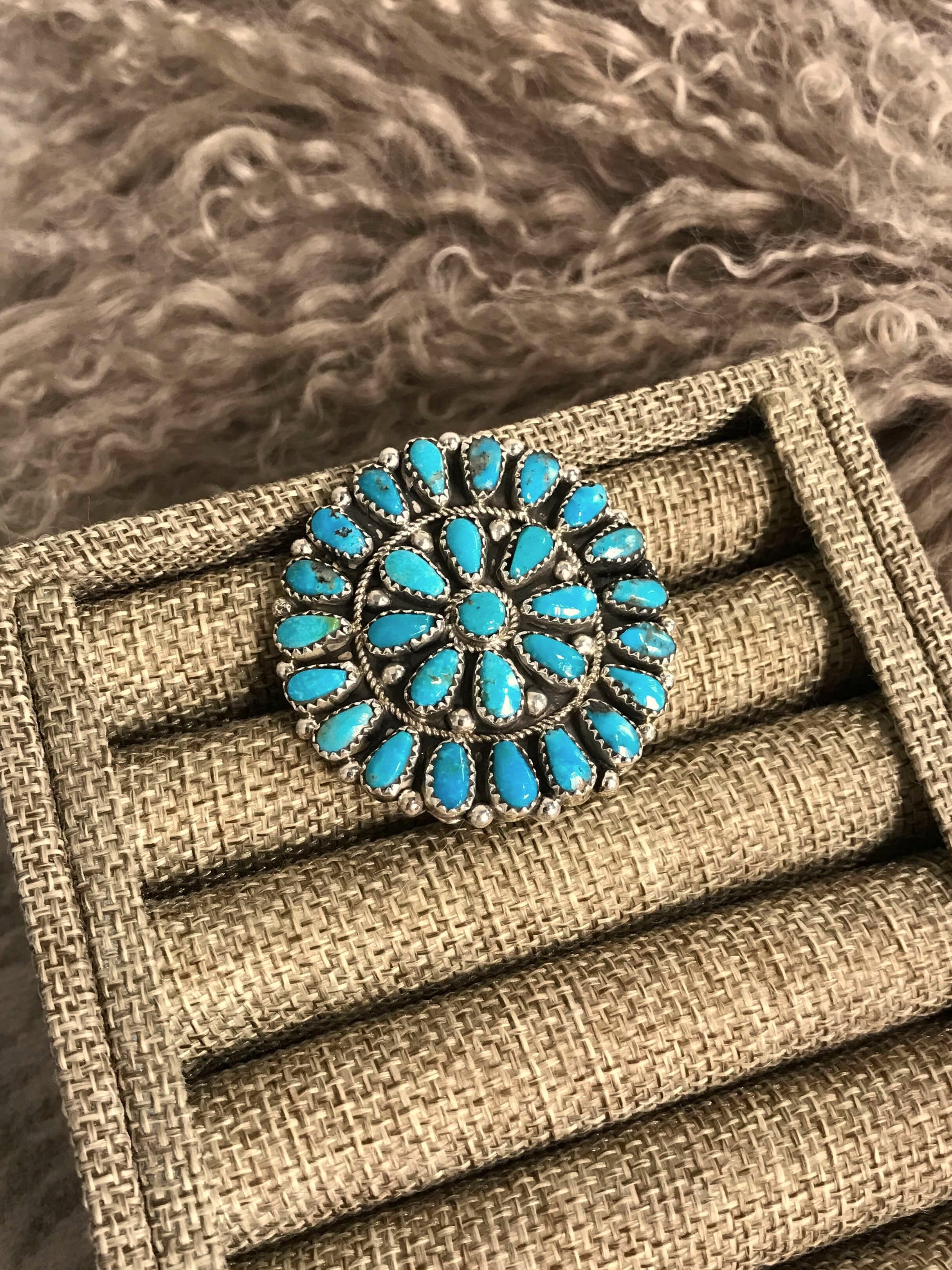 The Broadway Adjustable Ring-Rings-Calli Co., Turquoise and Silver Jewelry, Native American Handmade, Zuni Tribe, Navajo Tribe, Brock Texas