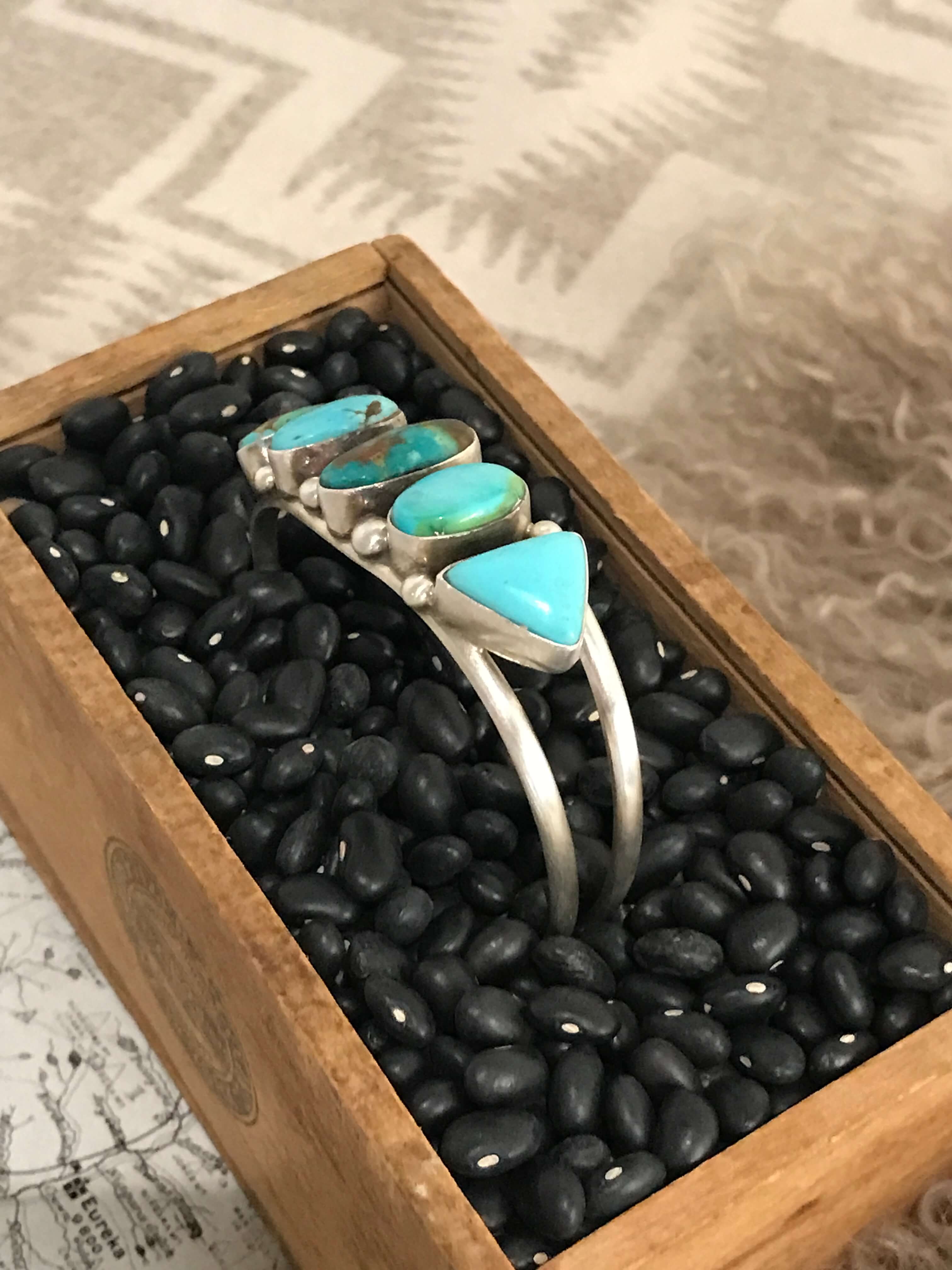 The Sadler Cuff, 1-Bracelets & Cuffs-Calli Co., Turquoise and Silver Jewelry, Native American Handmade, Zuni Tribe, Navajo Tribe, Brock Texas