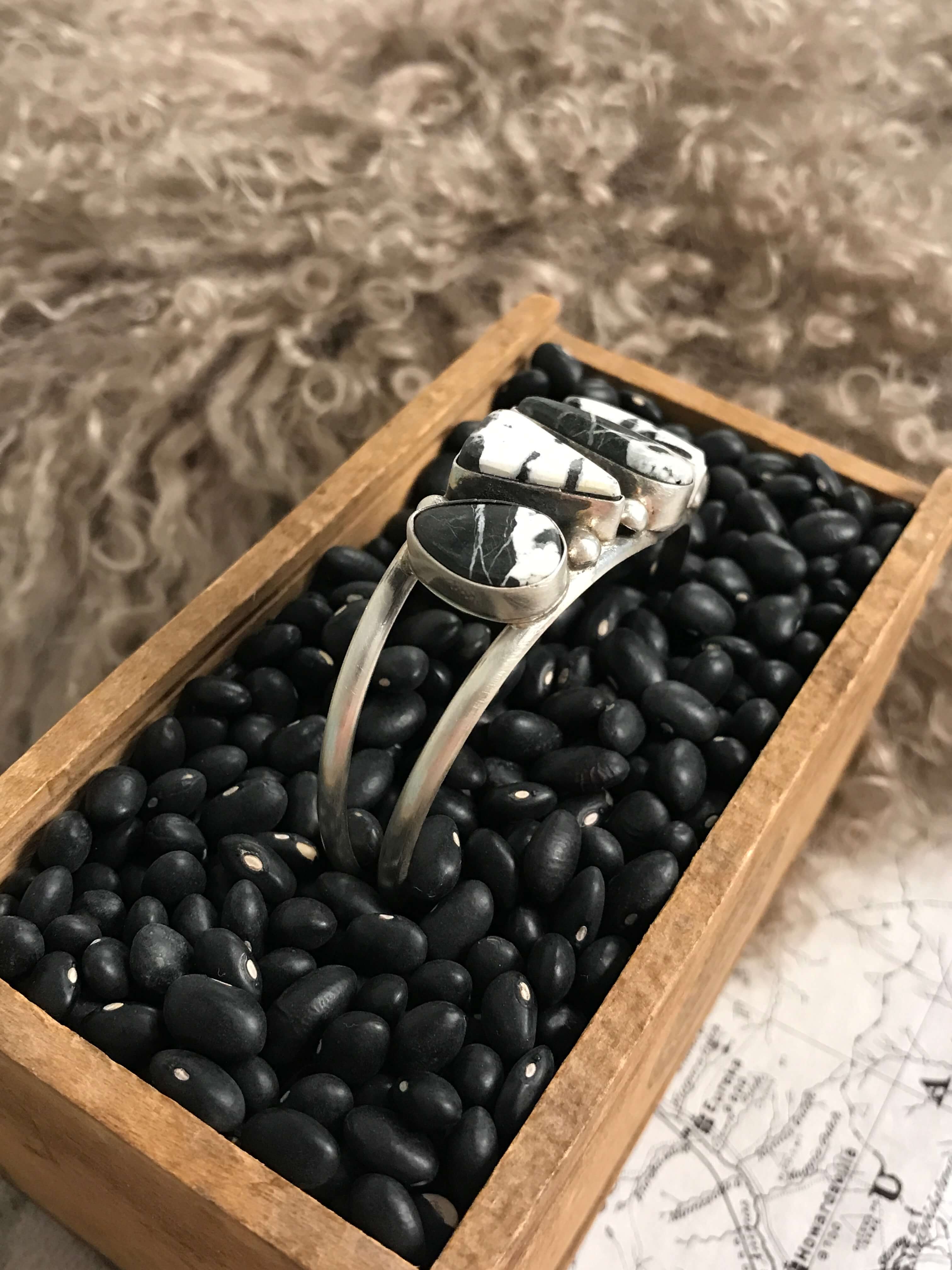 The Sadler Cuff, 2-Bracelets & Cuffs-Calli Co., Turquoise and Silver Jewelry, Native American Handmade, Zuni Tribe, Navajo Tribe, Brock Texas