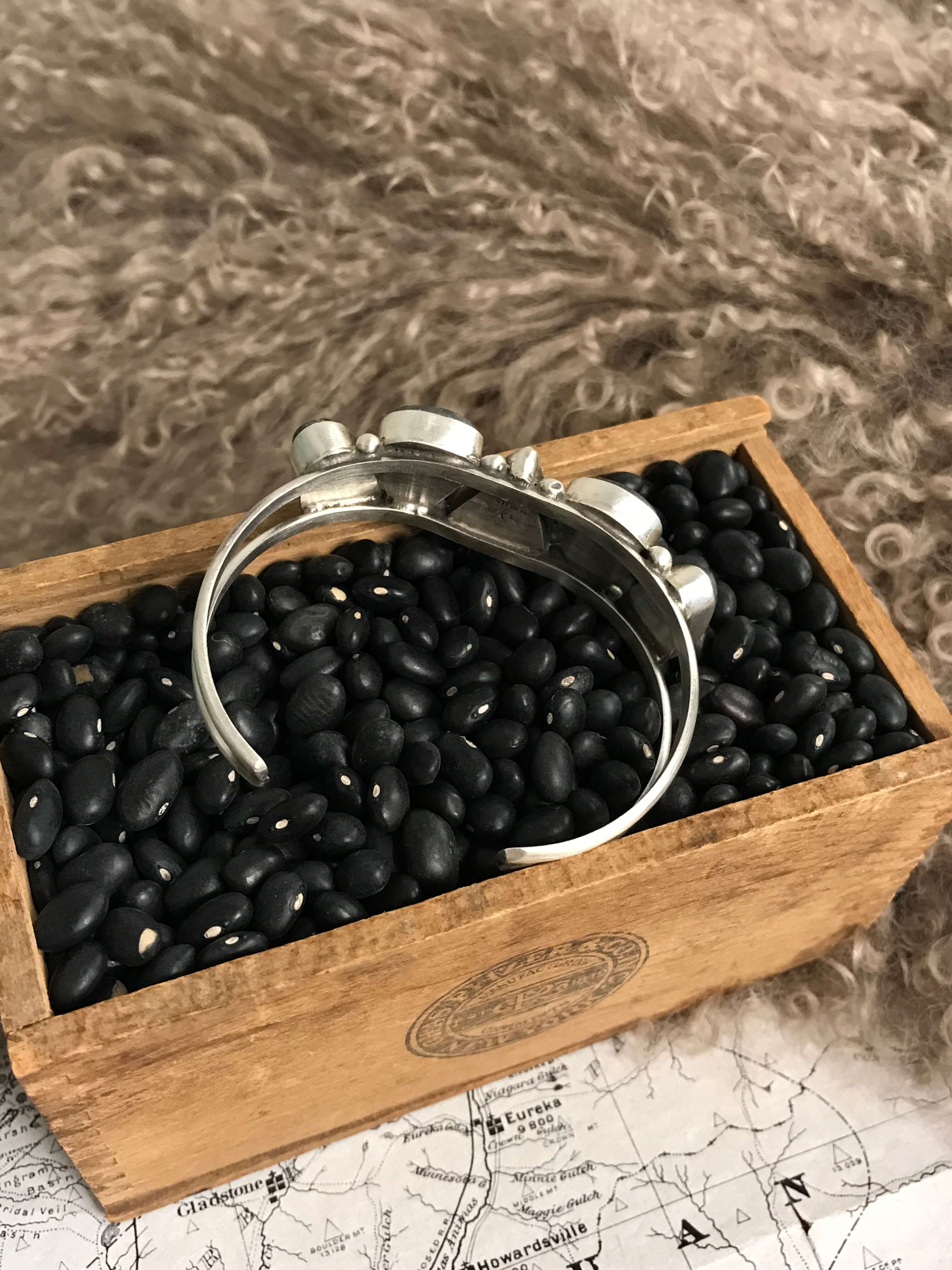 The Sadler Cuff, 3-Bracelets & Cuffs-Calli Co., Turquoise and Silver Jewelry, Native American Handmade, Zuni Tribe, Navajo Tribe, Brock Texas