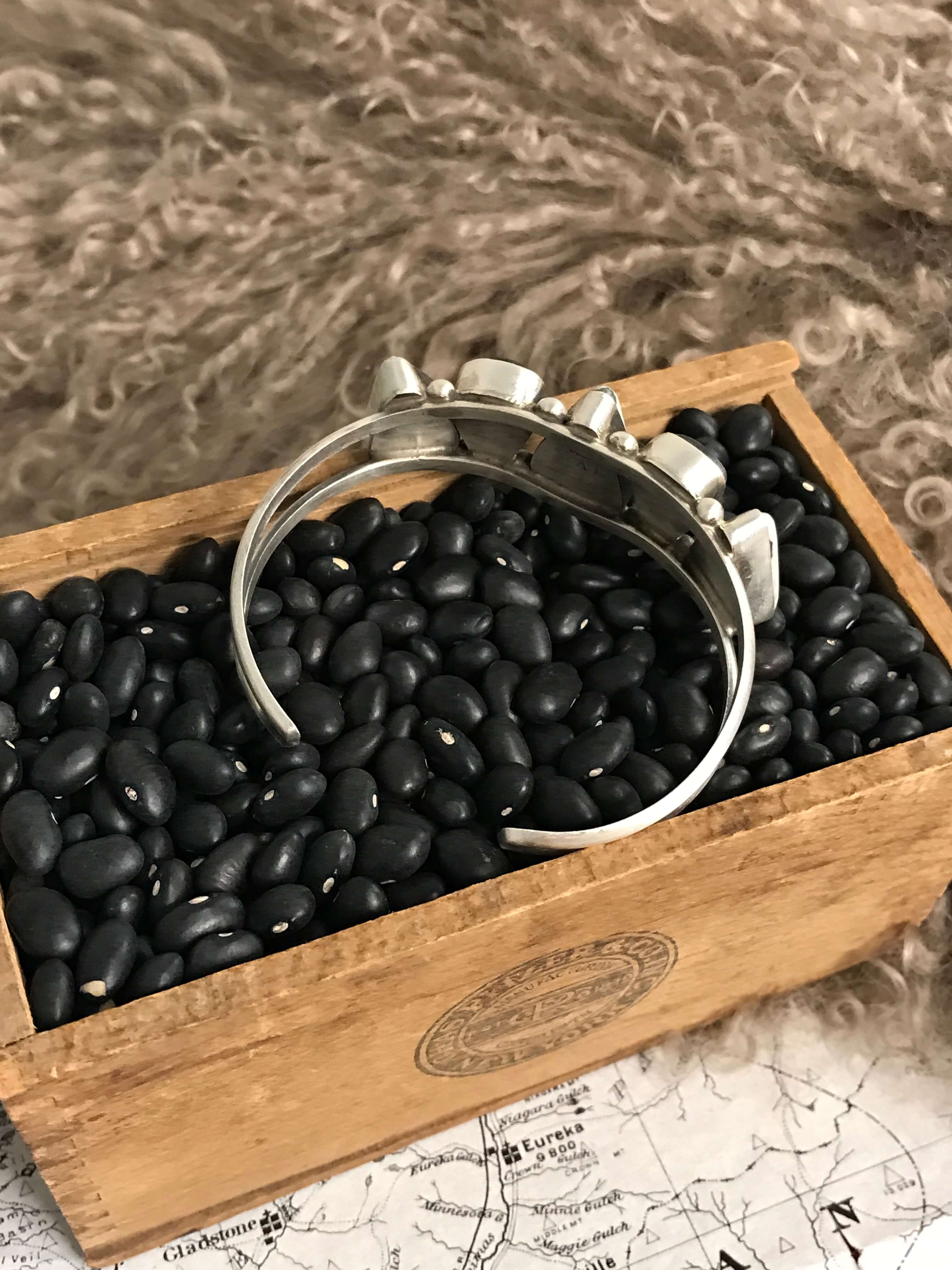 The Sadler Cuff, 4-Bracelets & Cuffs-Calli Co., Turquoise and Silver Jewelry, Native American Handmade, Zuni Tribe, Navajo Tribe, Brock Texas