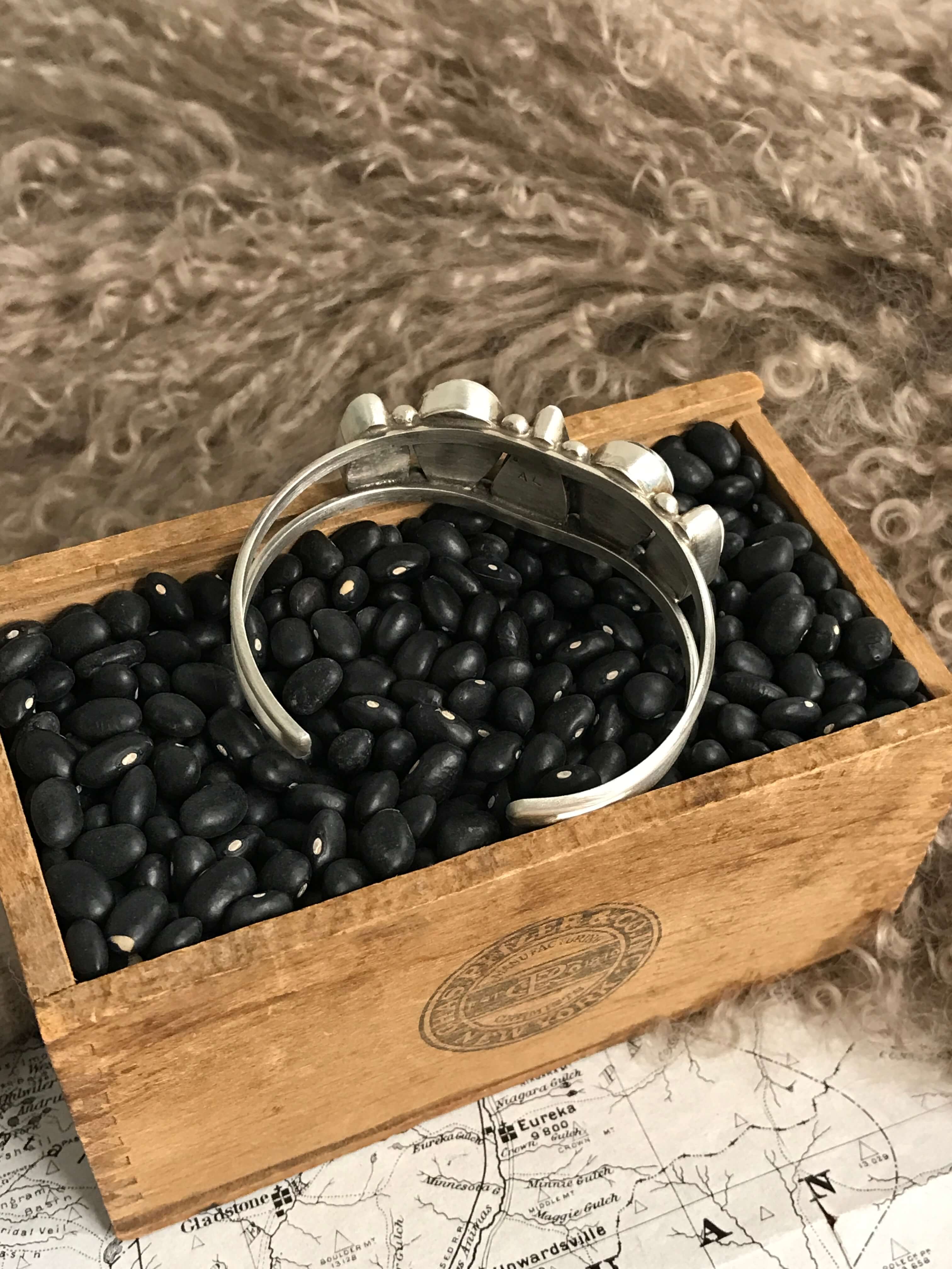 The Sadler Cuff, 5-Bracelets & Cuffs-Calli Co., Turquoise and Silver Jewelry, Native American Handmade, Zuni Tribe, Navajo Tribe, Brock Texas