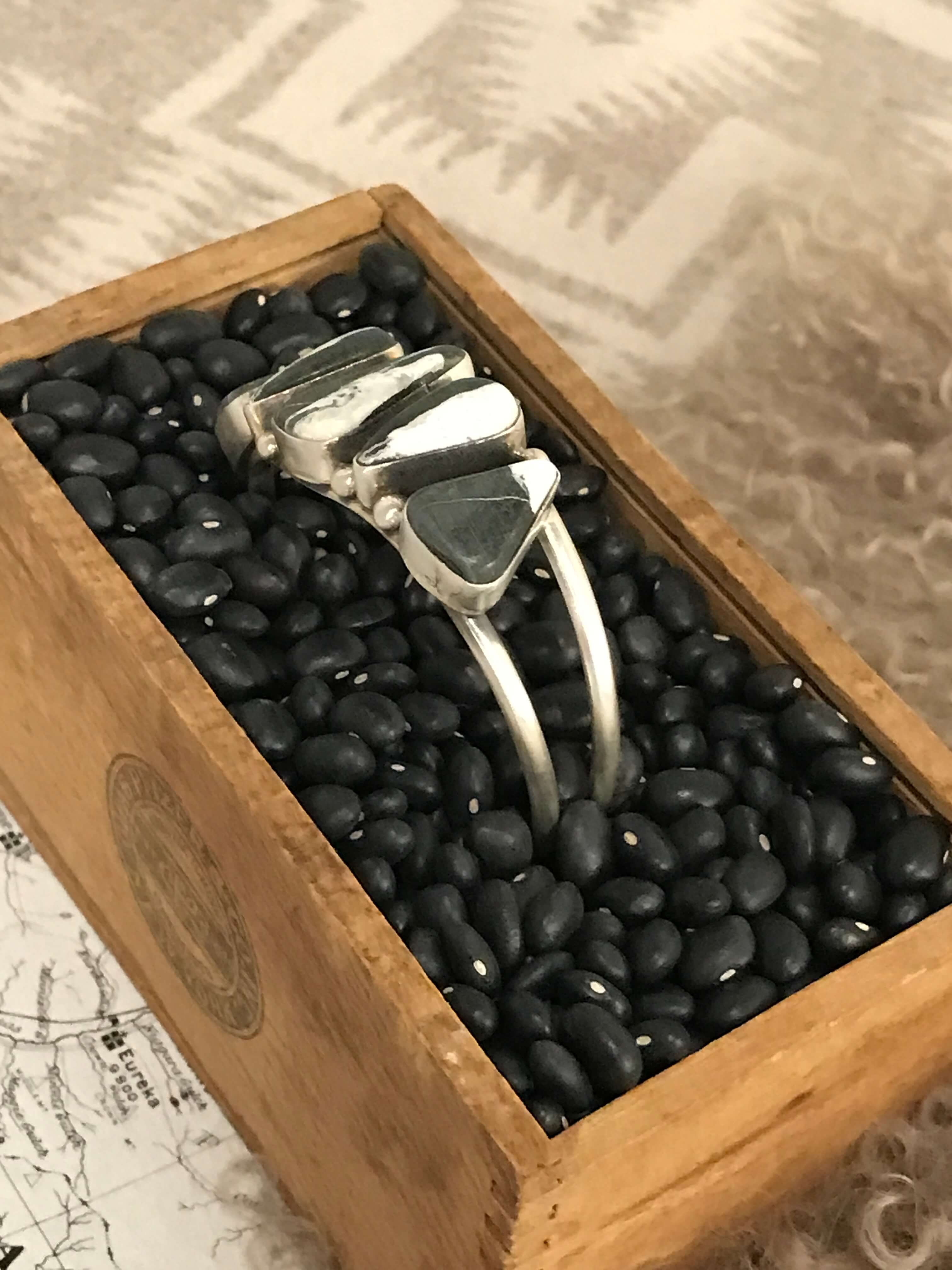 The Sadler Cuff, 6-Bracelets & Cuffs-Calli Co., Turquoise and Silver Jewelry, Native American Handmade, Zuni Tribe, Navajo Tribe, Brock Texas