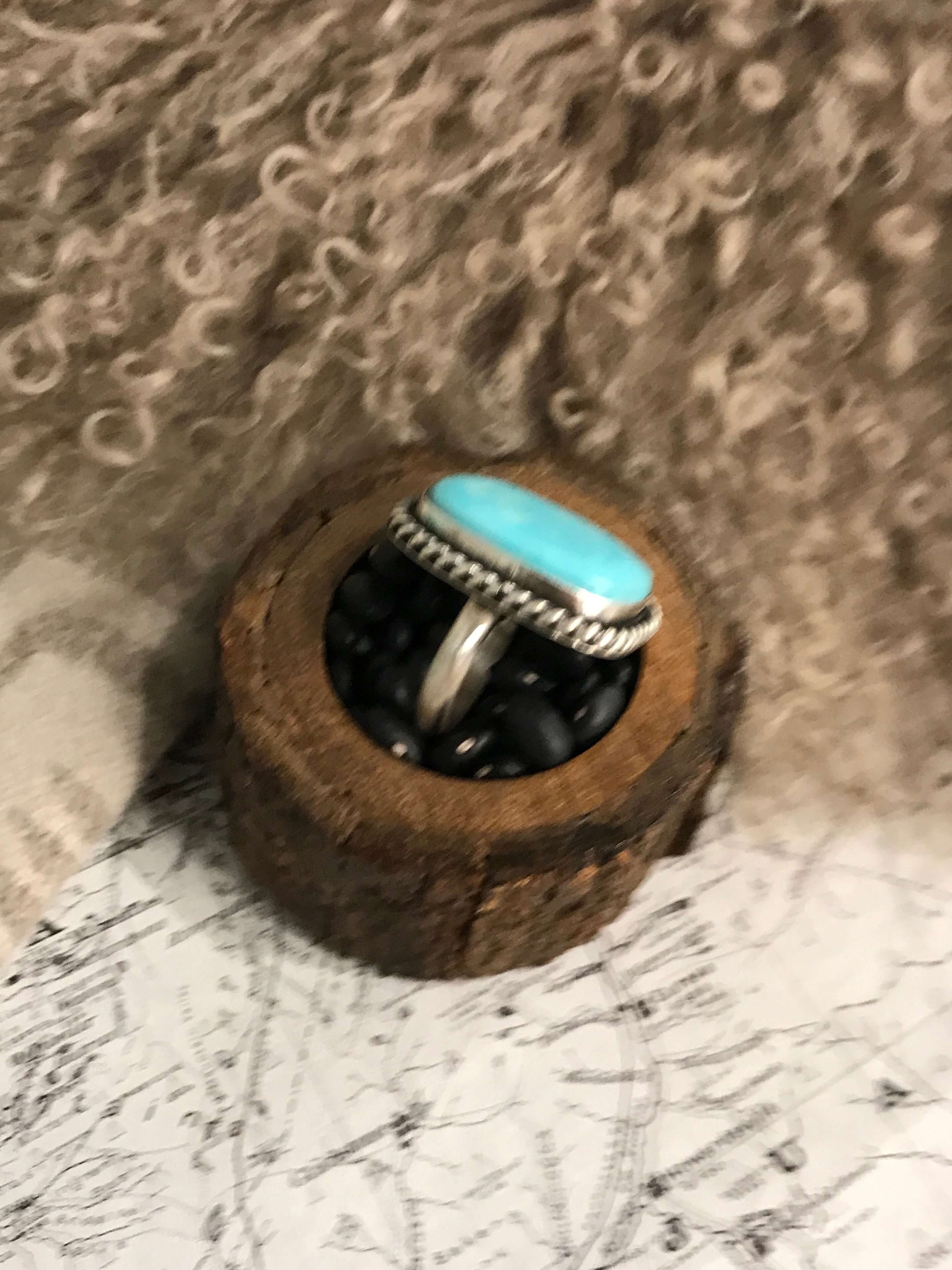 The Riverfall Adjustable Turquoise Ring, 4-Rings-Calli Co., Turquoise and Silver Jewelry, Native American Handmade, Zuni Tribe, Navajo Tribe, Brock Texas