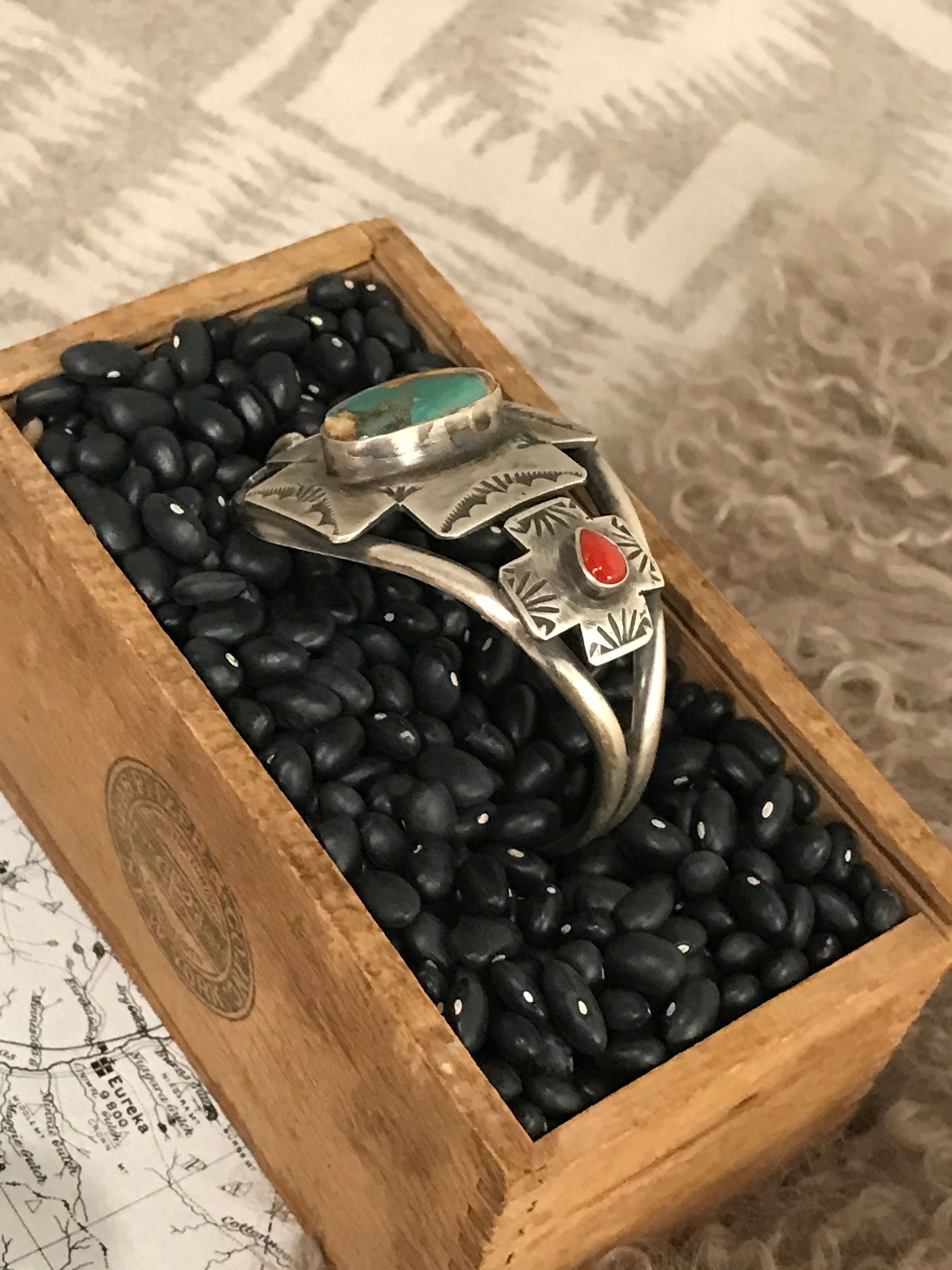 The Braxton Cuff-Bracelets & Cuffs-Calli Co., Turquoise and Silver Jewelry, Native American Handmade, Zuni Tribe, Navajo Tribe, Brock Texas