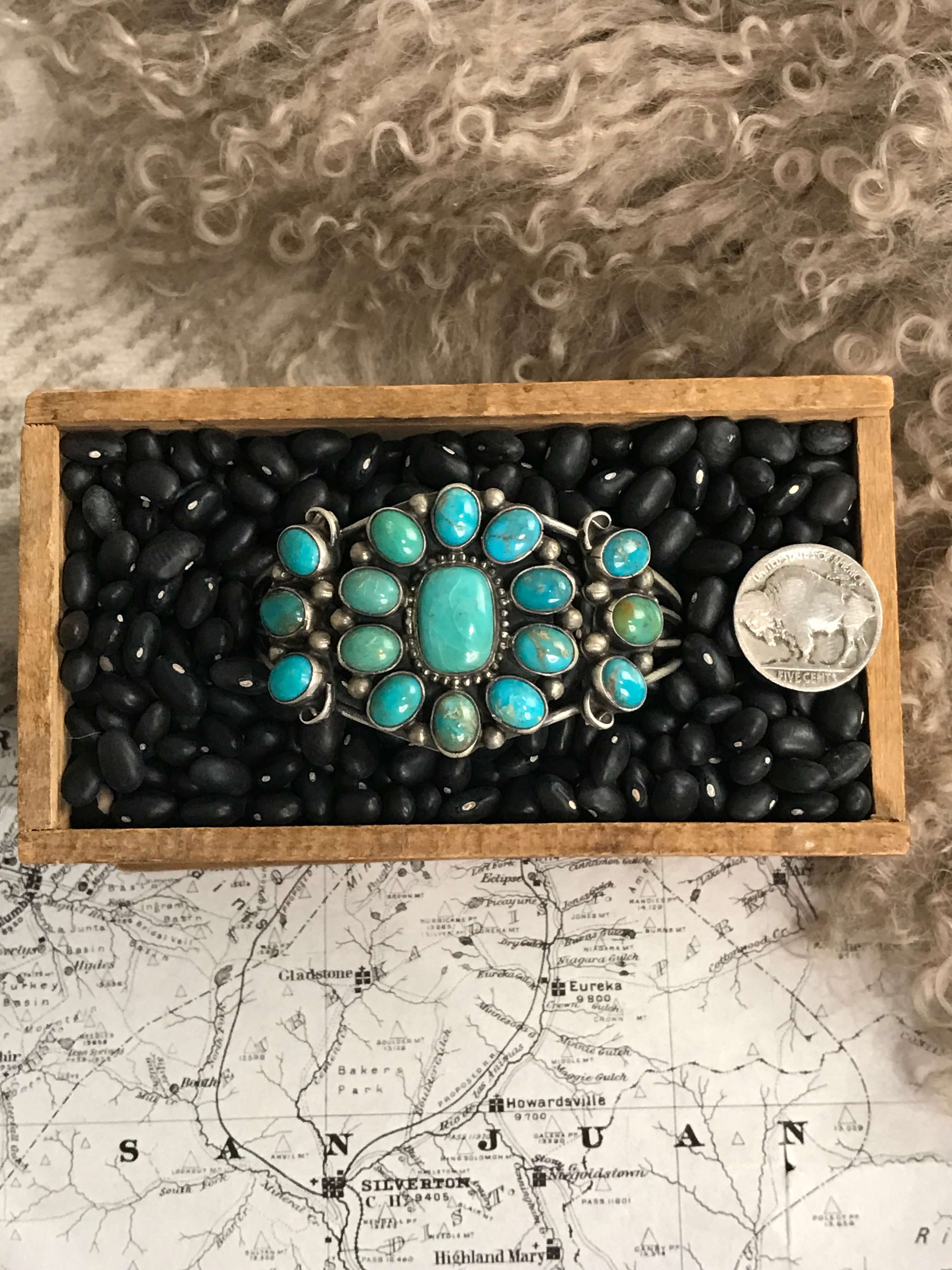The Wacey Turquoise Cuff-Bracelets & Cuffs-Calli Co., Turquoise and Silver Jewelry, Native American Handmade, Zuni Tribe, Navajo Tribe, Brock Texas