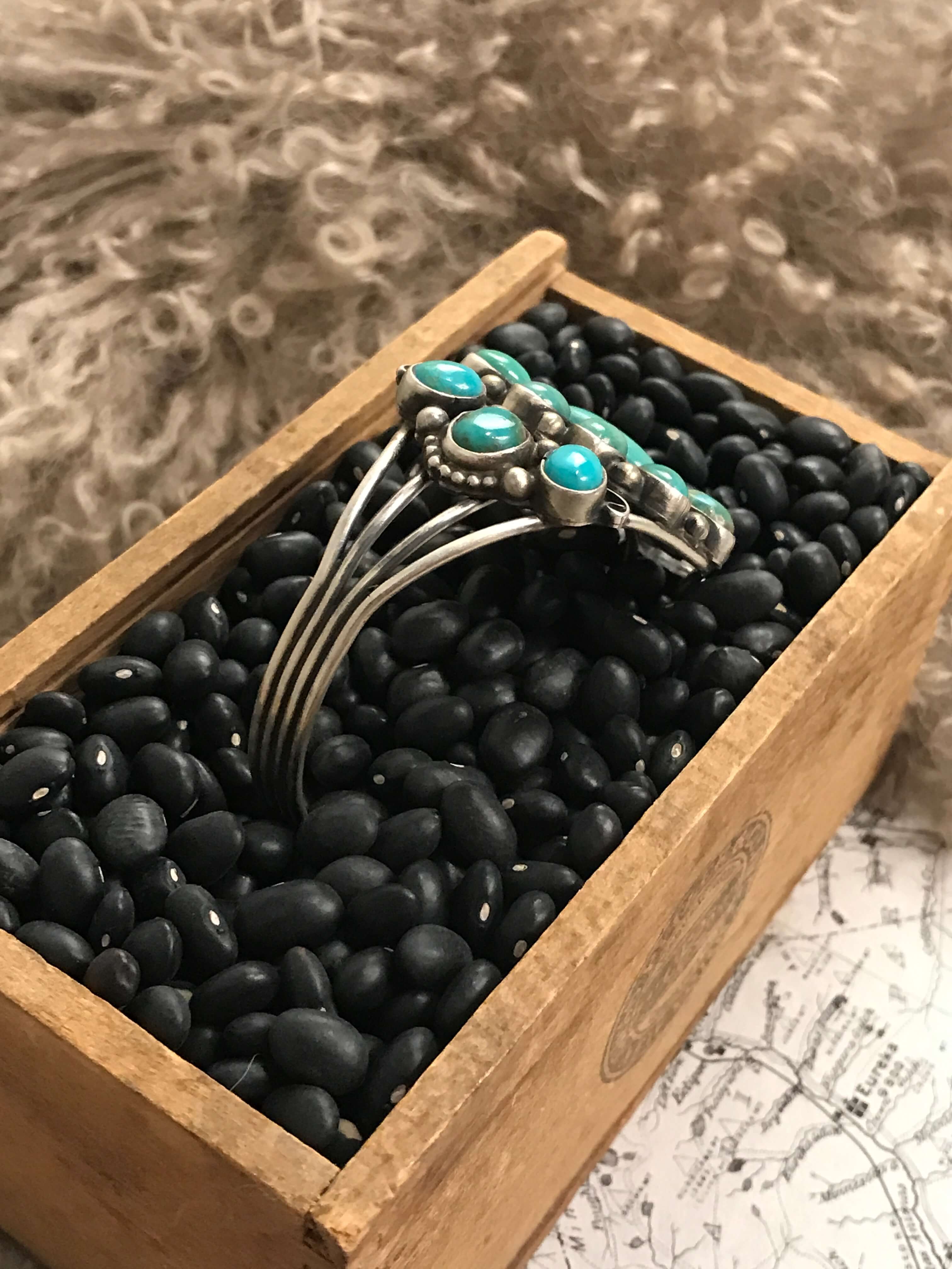 The Wacey Turquoise Cuff-Bracelets & Cuffs-Calli Co., Turquoise and Silver Jewelry, Native American Handmade, Zuni Tribe, Navajo Tribe, Brock Texas