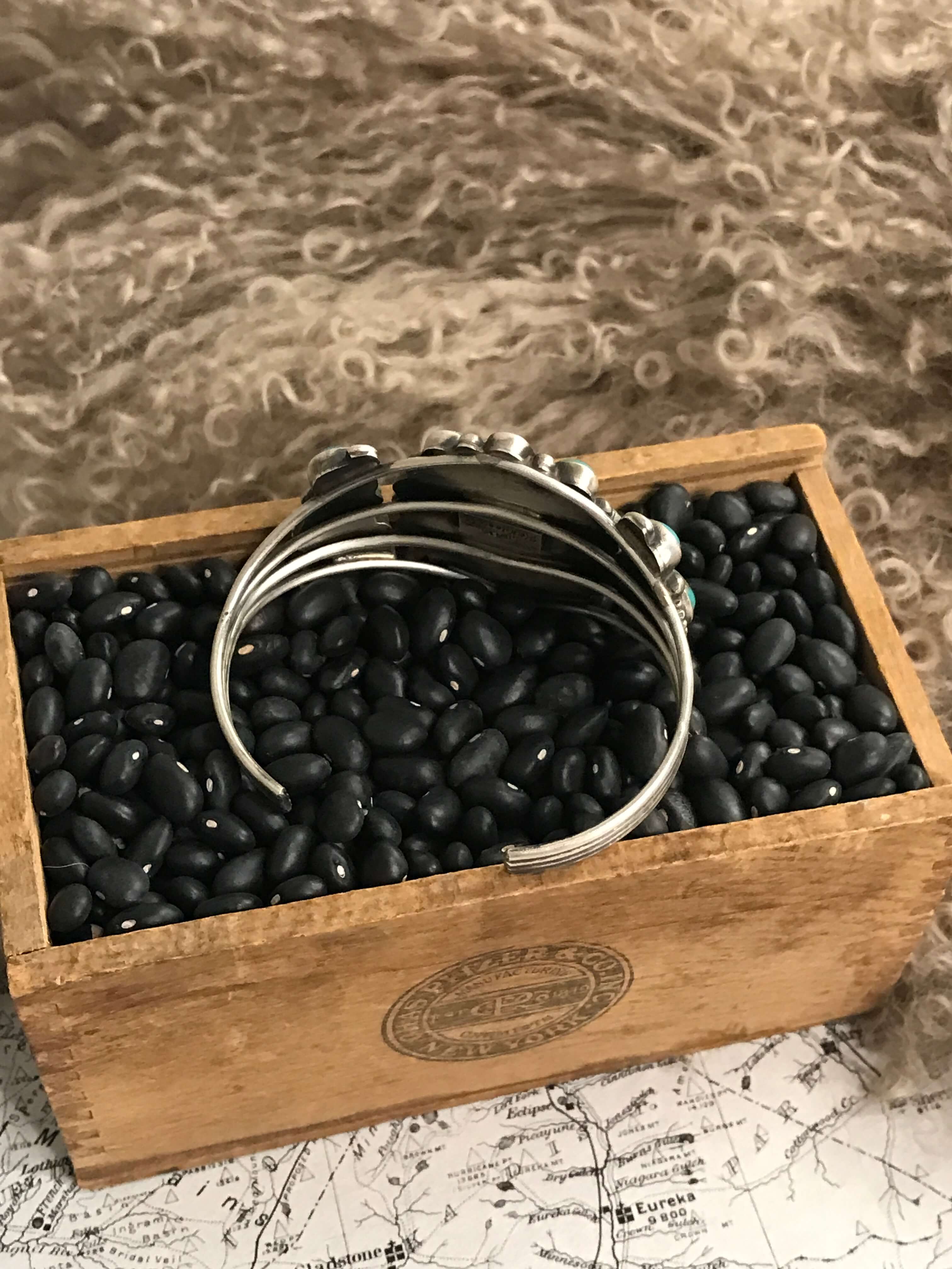 The Wacey Turquoise Cuff-Bracelets & Cuffs-Calli Co., Turquoise and Silver Jewelry, Native American Handmade, Zuni Tribe, Navajo Tribe, Brock Texas