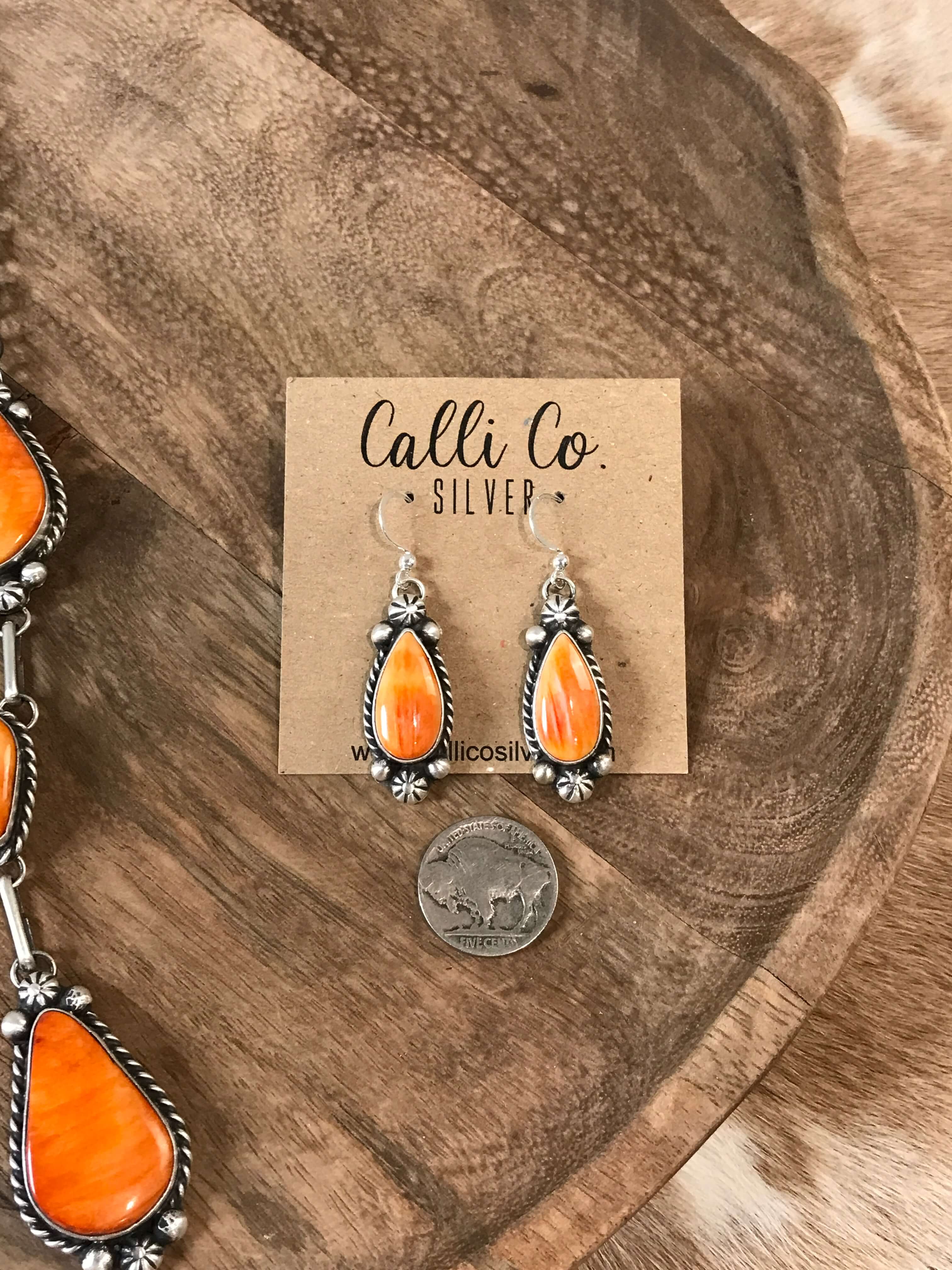 The Goldie Lariat Necklace Set-Necklaces-Calli Co., Turquoise and Silver Jewelry, Native American Handmade, Zuni Tribe, Navajo Tribe, Brock Texas