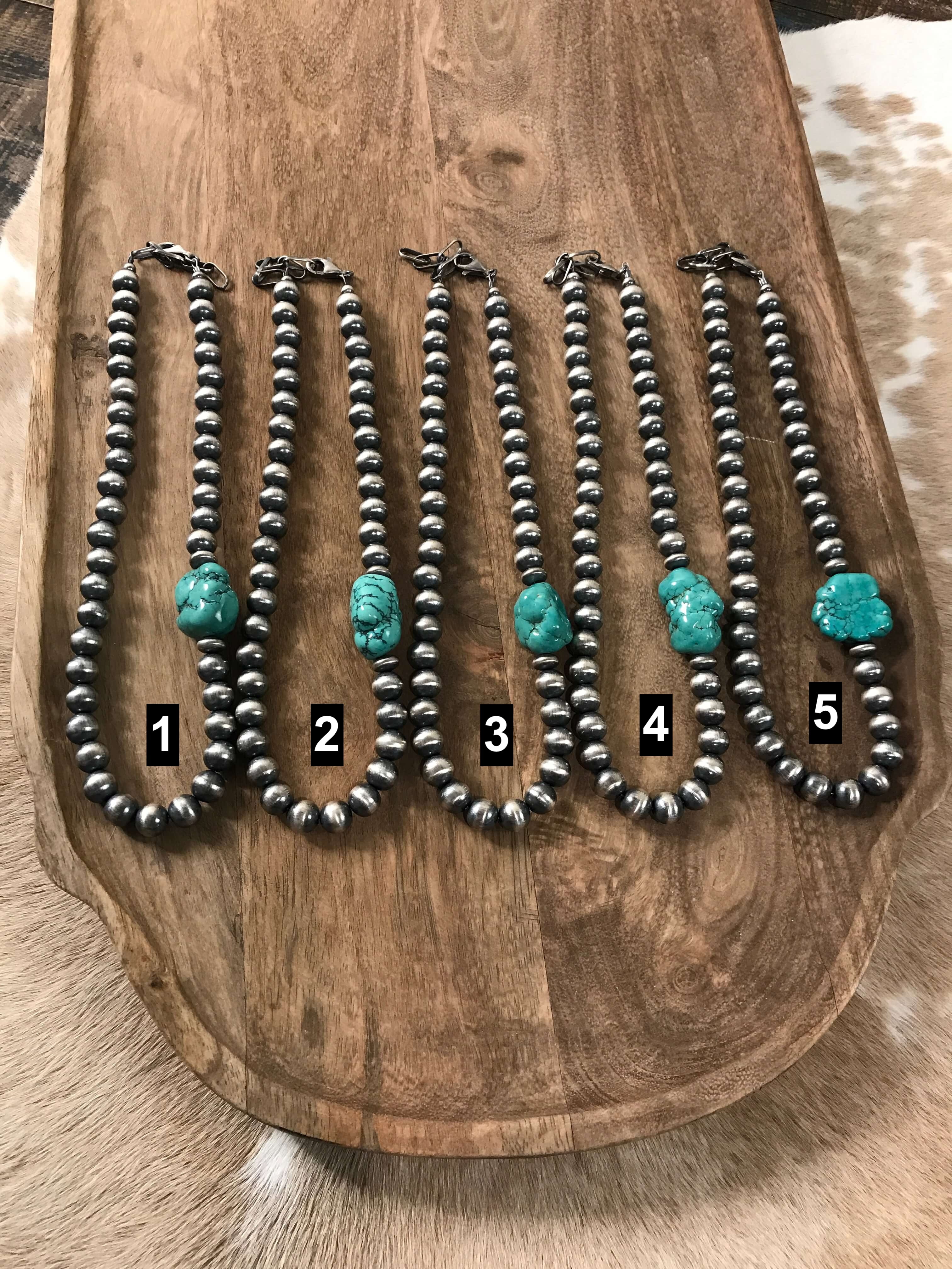The Valle Verde Necklaces-Necklaces-Calli Co., Turquoise and Silver Jewelry, Native American Handmade, Zuni Tribe, Navajo Tribe, Brock Texas