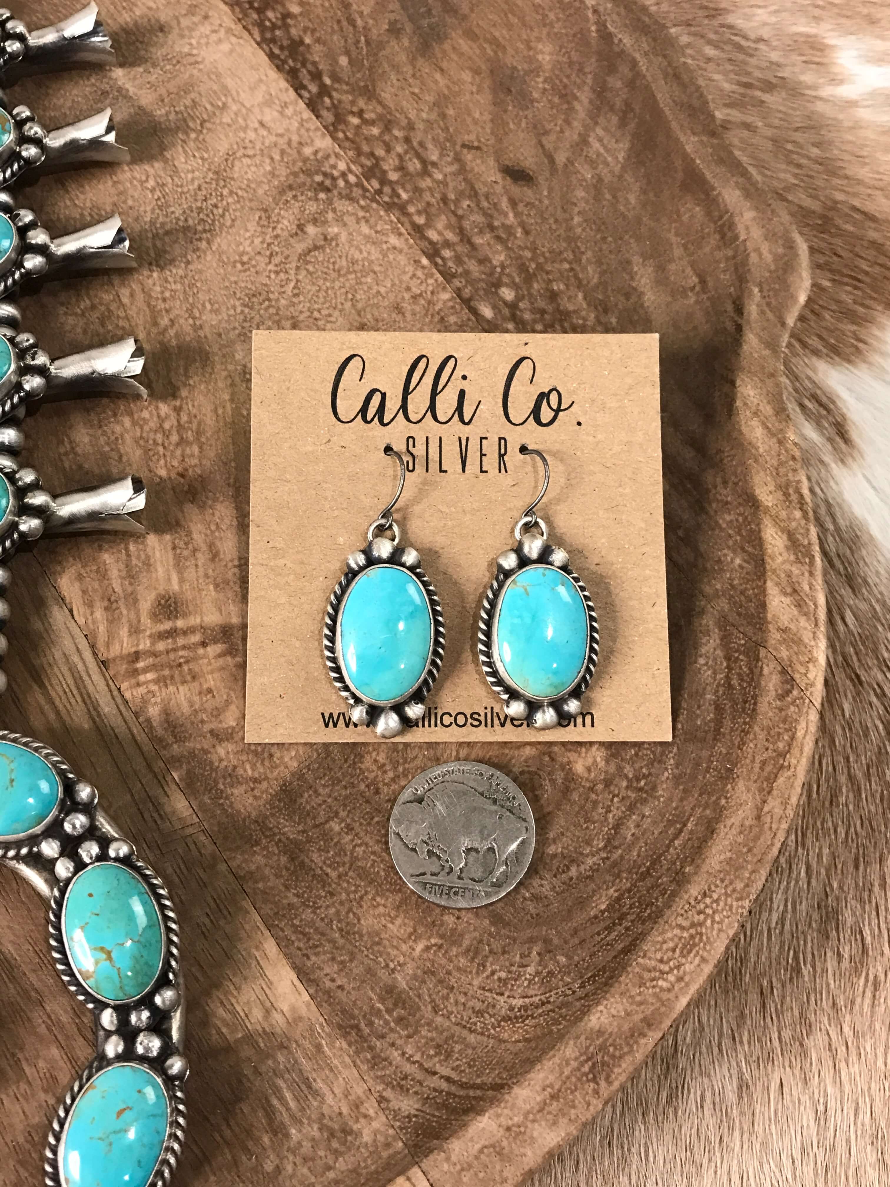 The McCoy Squash Blossom Necklace Set xx-Necklaces-Calli Co., Turquoise and Silver Jewelry, Native American Handmade, Zuni Tribe, Navajo Tribe, Brock Texas