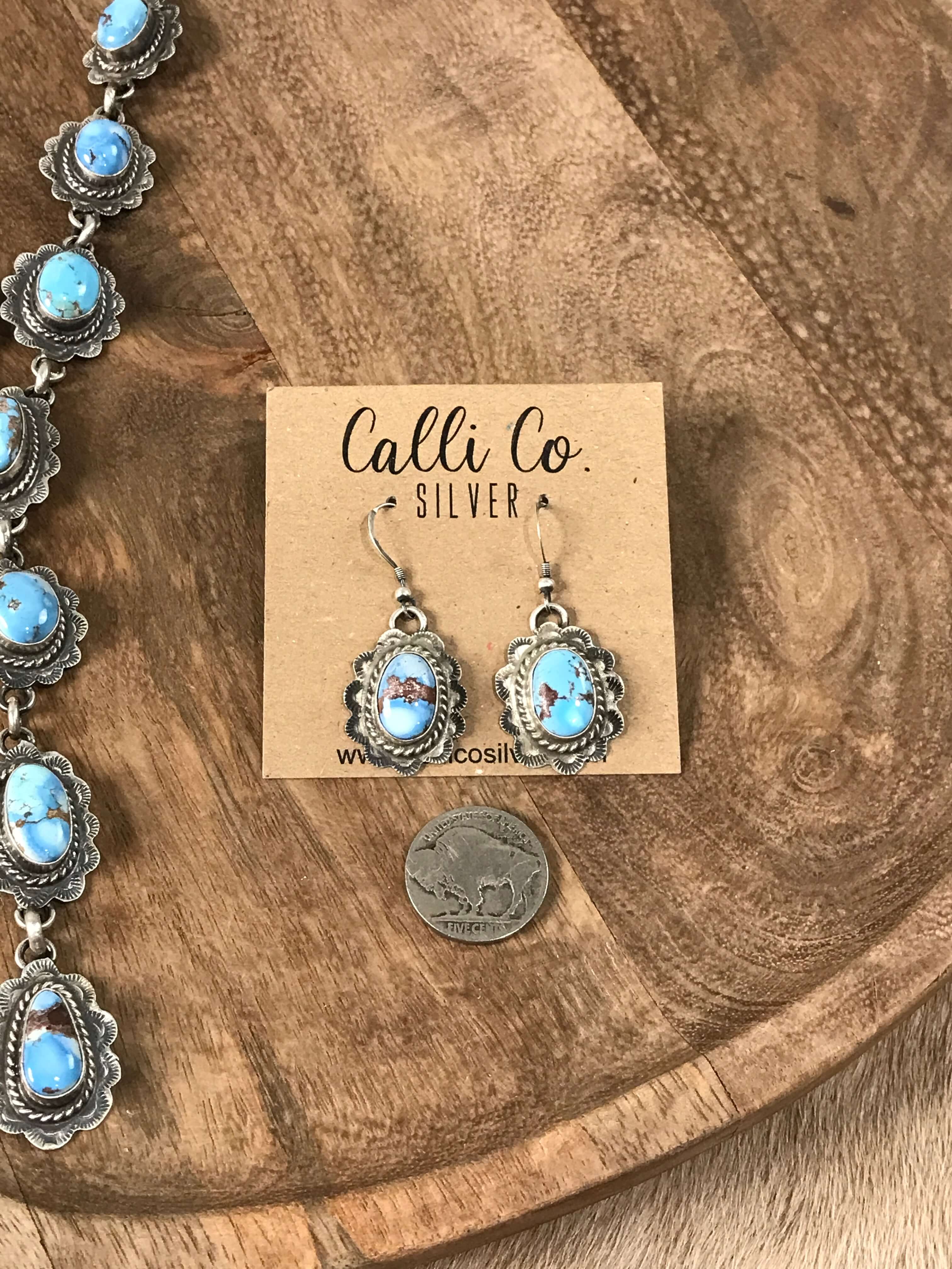 The Riverton Lariat Necklace Set-Necklaces-Calli Co., Turquoise and Silver Jewelry, Native American Handmade, Zuni Tribe, Navajo Tribe, Brock Texas