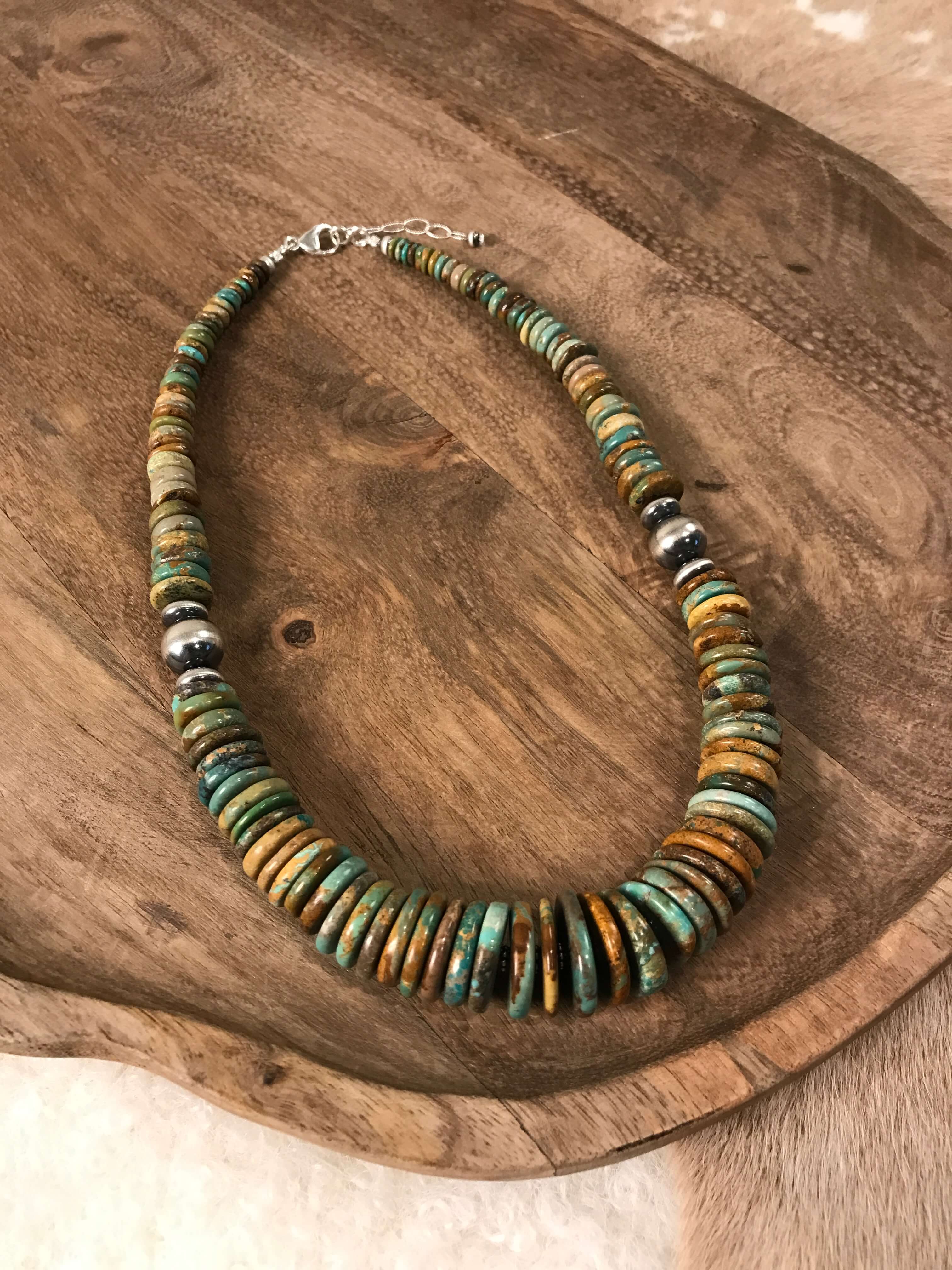 The Breton Stacked Necklace, 2 xx-Necklaces-Calli Co., Turquoise and Silver Jewelry, Native American Handmade, Zuni Tribe, Navajo Tribe, Brock Texas