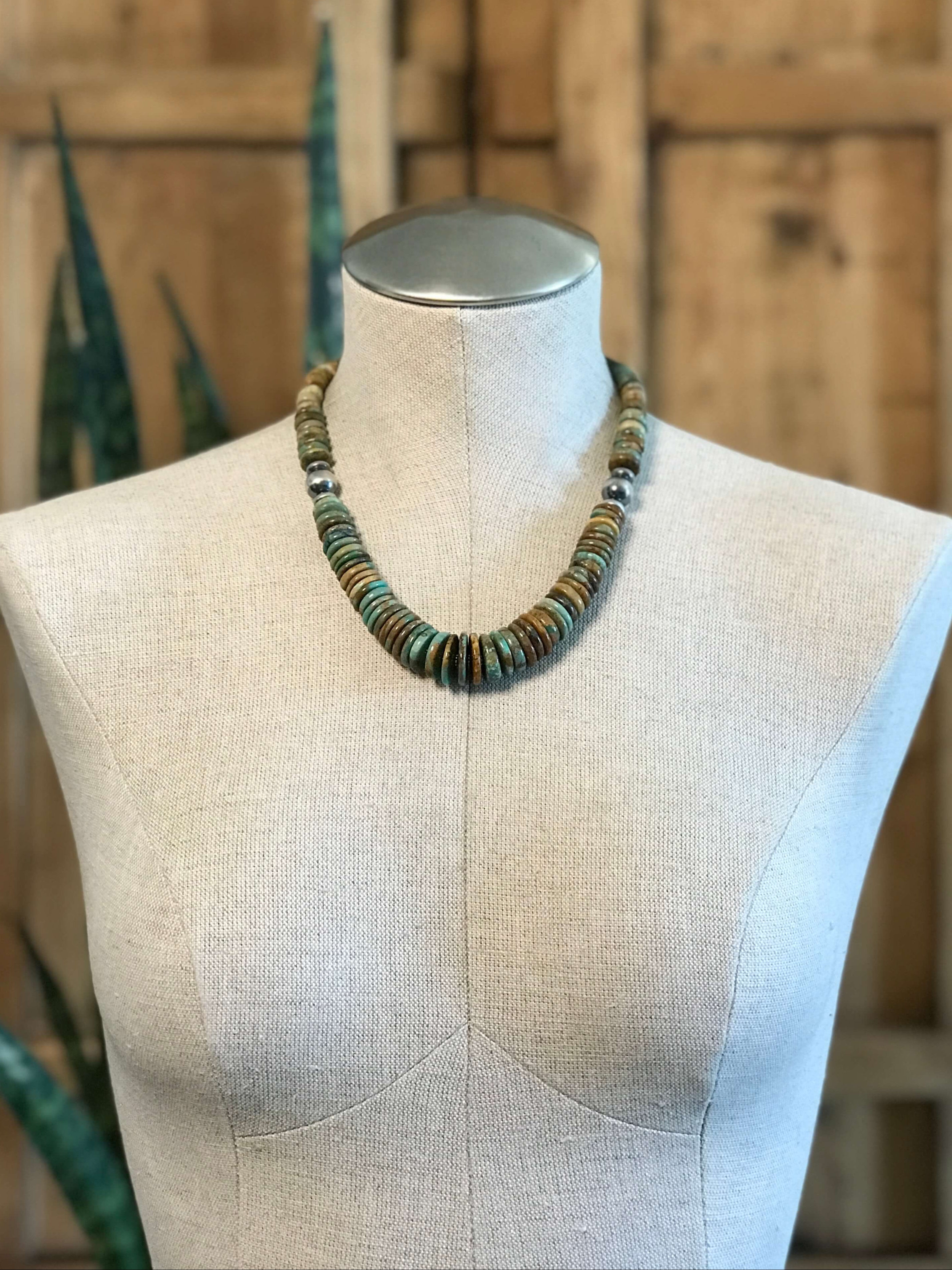 The Breton Stacked Necklace, 2 xx-Necklaces-Calli Co., Turquoise and Silver Jewelry, Native American Handmade, Zuni Tribe, Navajo Tribe, Brock Texas