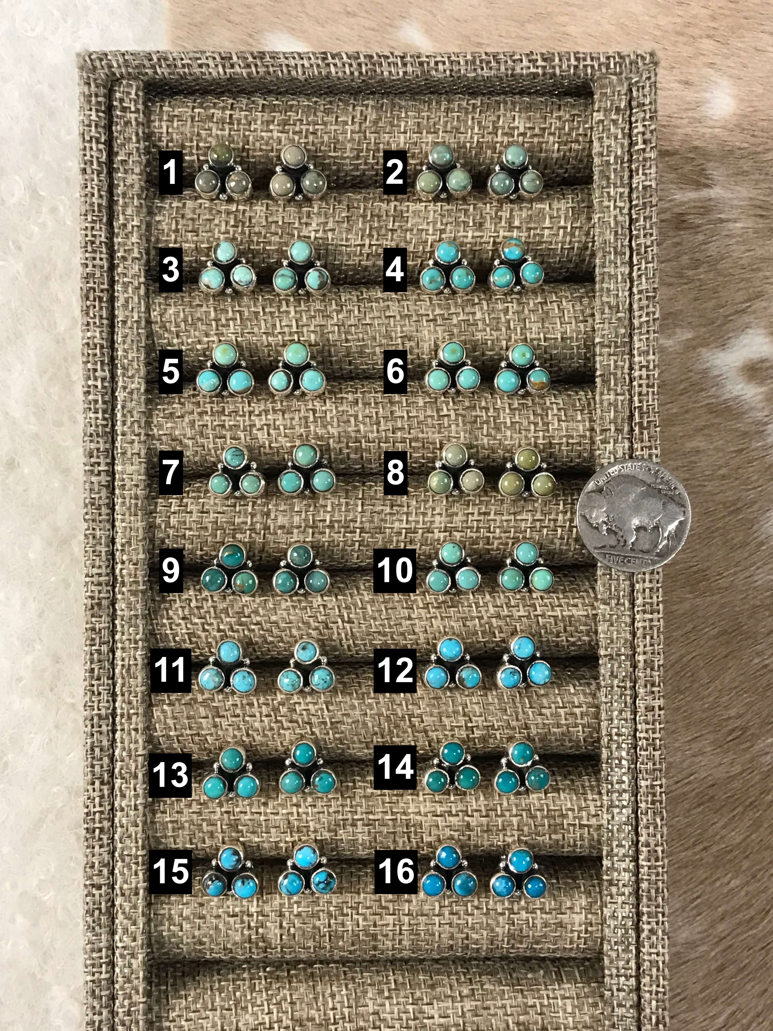 The Serenada Earrings-Earrings-Calli Co., Turquoise and Silver Jewelry, Native American Handmade, Zuni Tribe, Navajo Tribe, Brock Texas