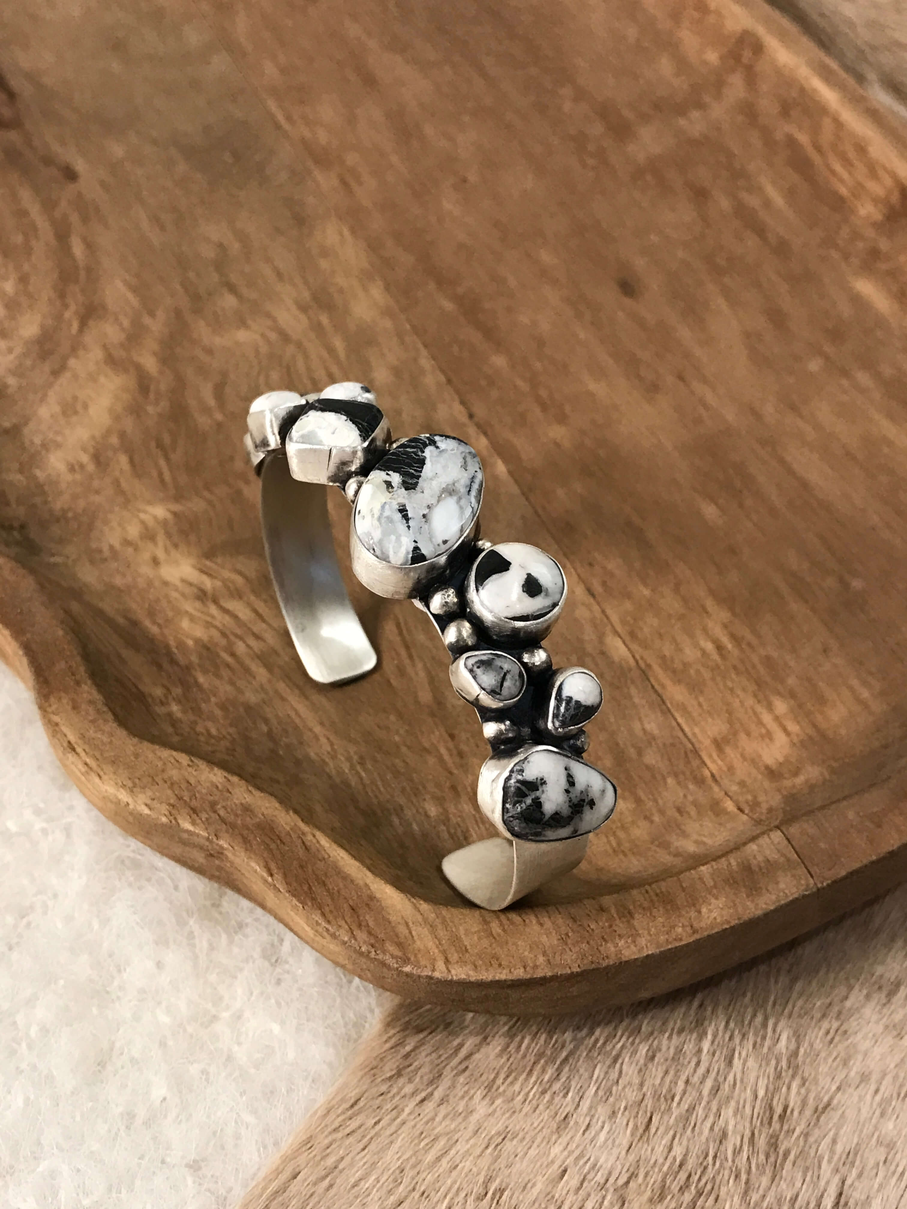 The White River Cuff xx-Bracelets & Cuffs-Calli Co., Turquoise and Silver Jewelry, Native American Handmade, Zuni Tribe, Navajo Tribe, Brock Texas