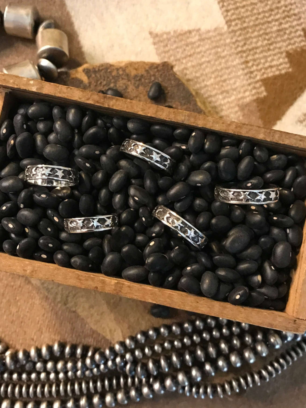The Star Ring-Rings-Calli Co., Turquoise and Silver Jewelry, Native American Handmade, Zuni Tribe, Navajo Tribe, Brock Texas