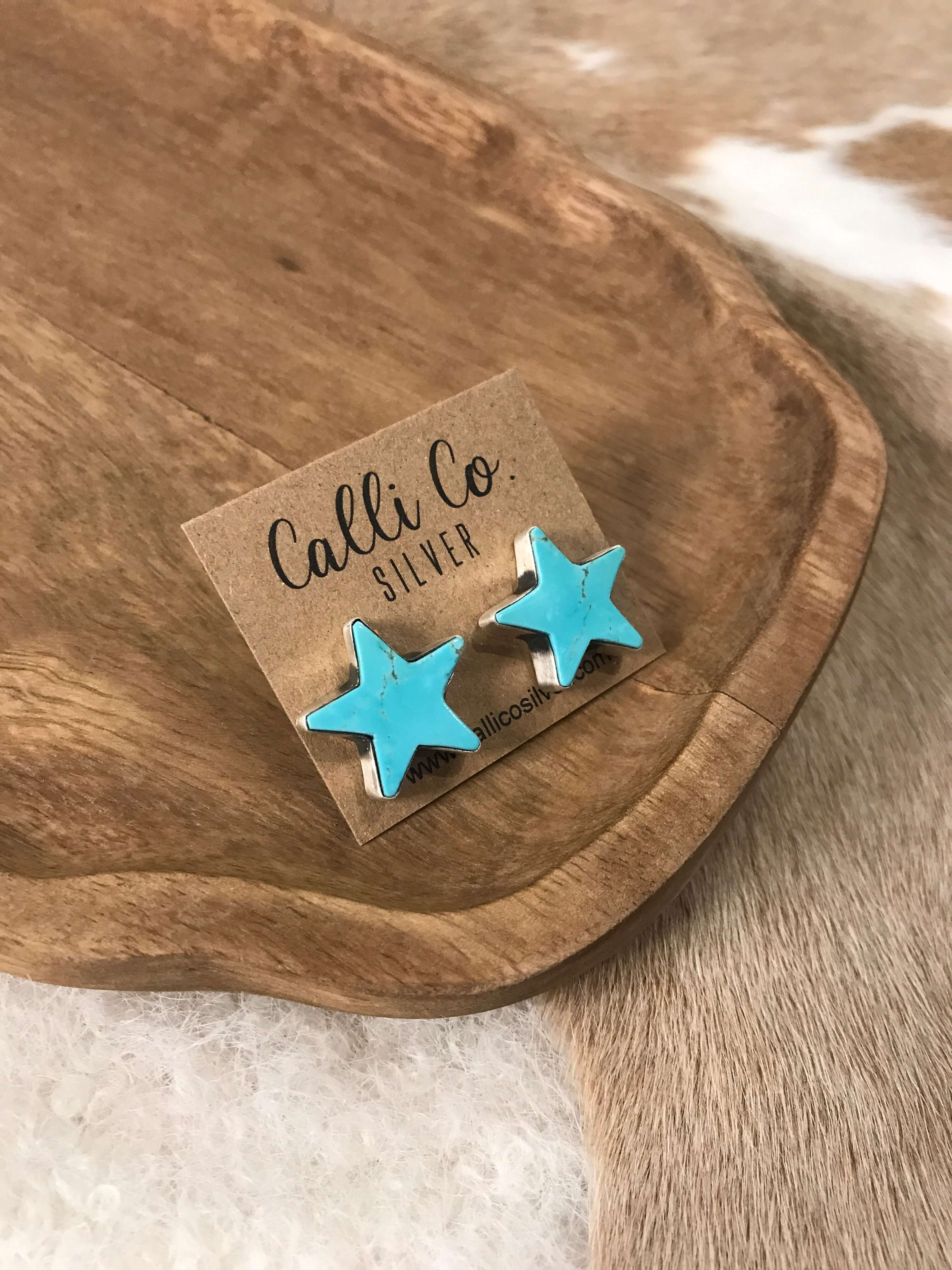 The Stardust Studs, 4-Earrings-Calli Co., Turquoise and Silver Jewelry, Native American Handmade, Zuni Tribe, Navajo Tribe, Brock Texas