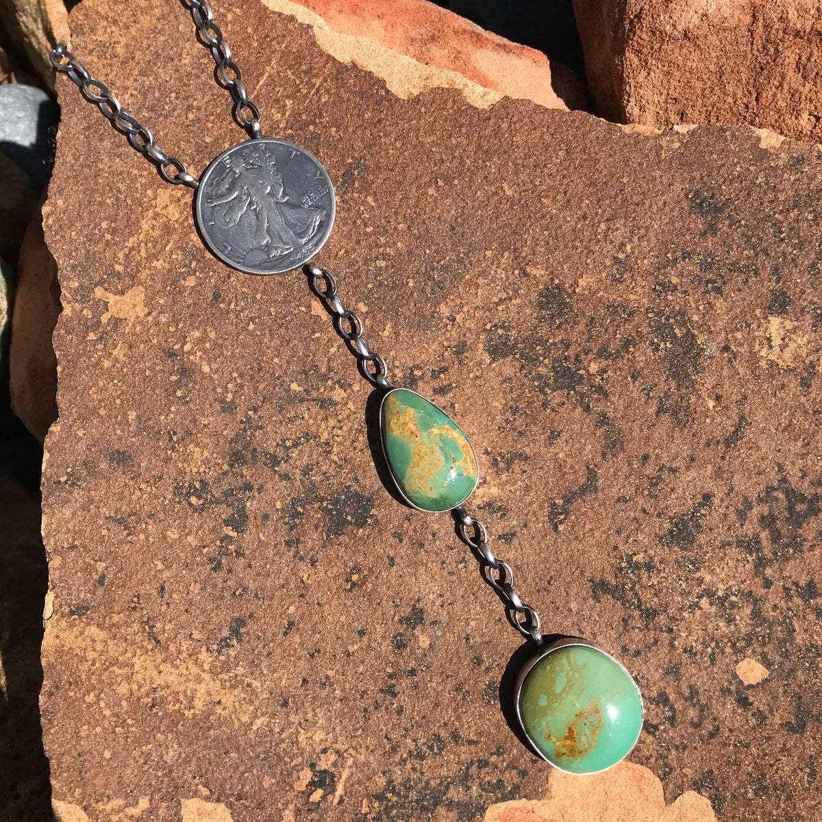LARIAT COIN NECKLACE
