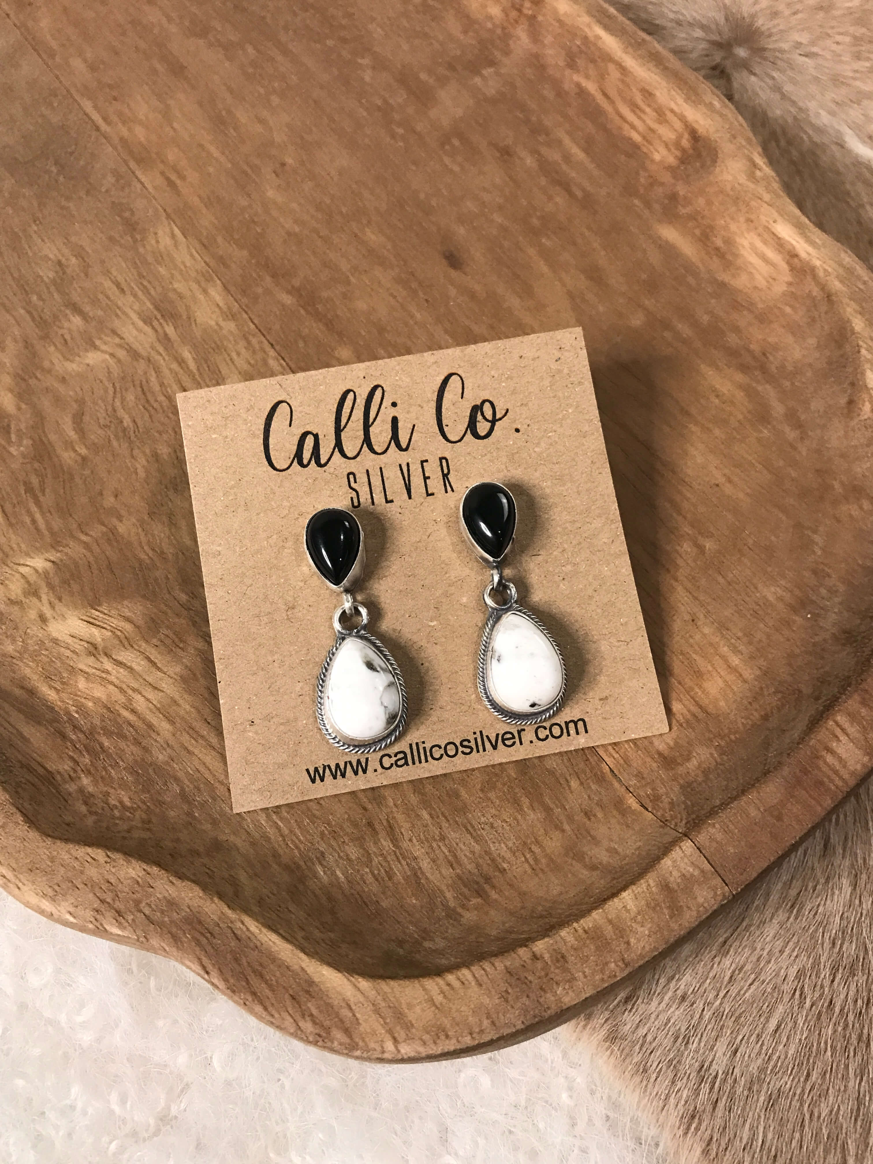 The Coolidge Dangles, 5-Earrings-Calli Co., Turquoise and Silver Jewelry, Native American Handmade, Zuni Tribe, Navajo Tribe, Brock Texas