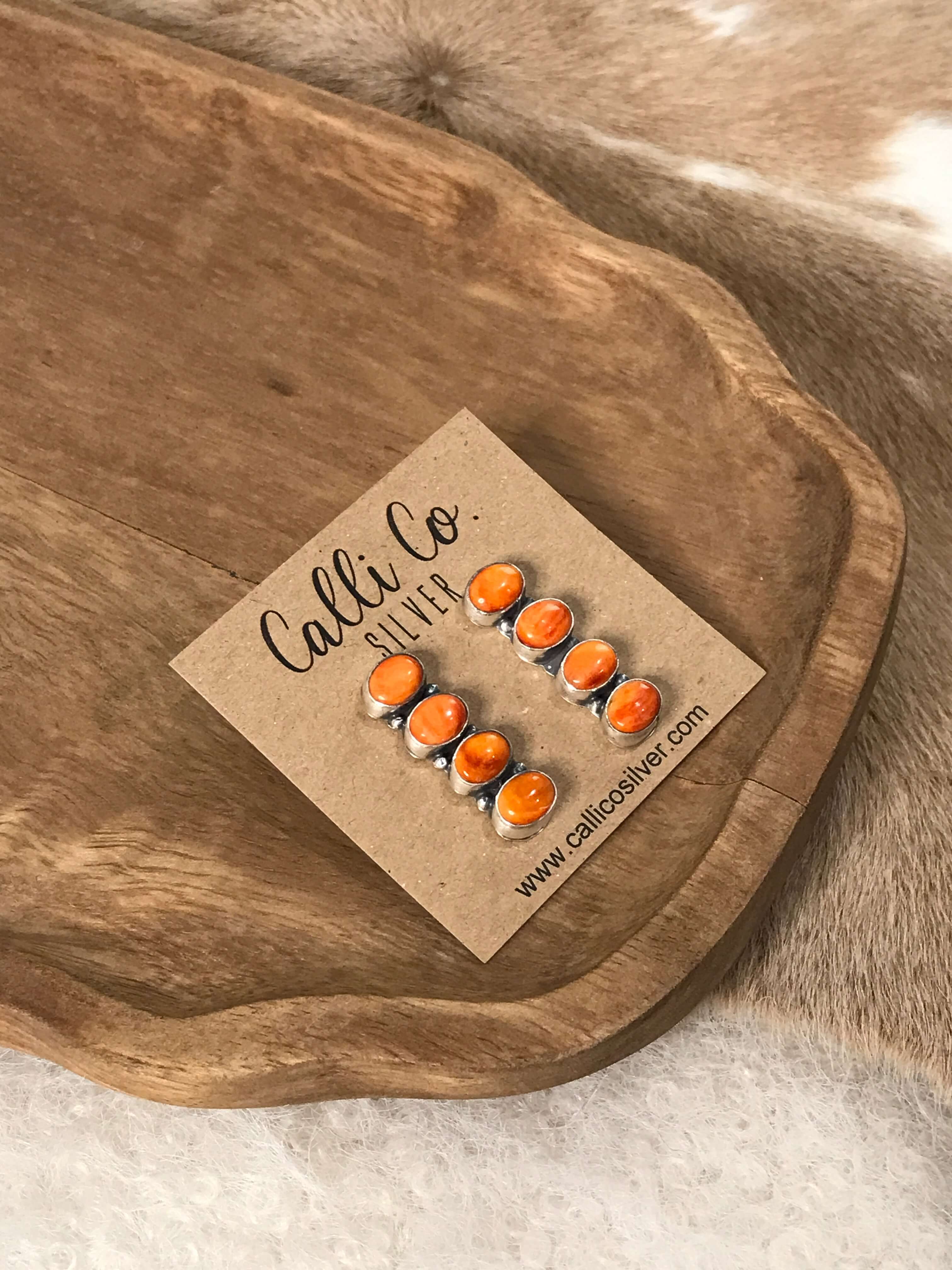 The Basiao Earrings, 3-Earrings-Calli Co., Turquoise and Silver Jewelry, Native American Handmade, Zuni Tribe, Navajo Tribe, Brock Texas