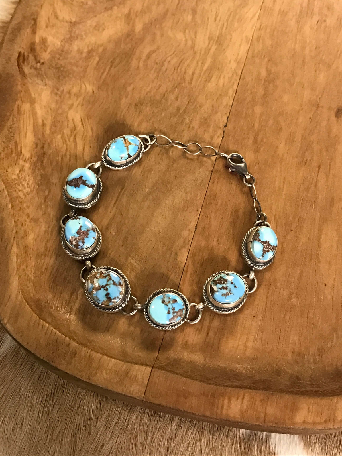 The Norland Link Bracelet, 3-Bracelets & Cuffs-Calli Co., Turquoise and Silver Jewelry, Native American Handmade, Zuni Tribe, Navajo Tribe, Brock Texas