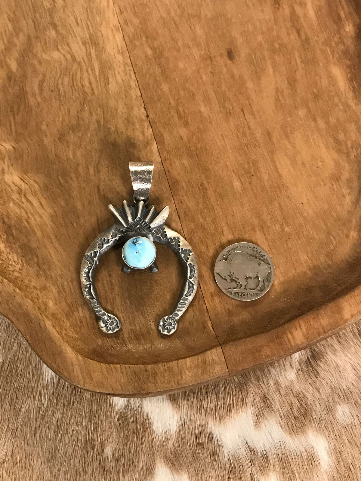 The Naja Pendant, 5-Pendants-Calli Co., Turquoise and Silver Jewelry, Native American Handmade, Zuni Tribe, Navajo Tribe, Brock Texas