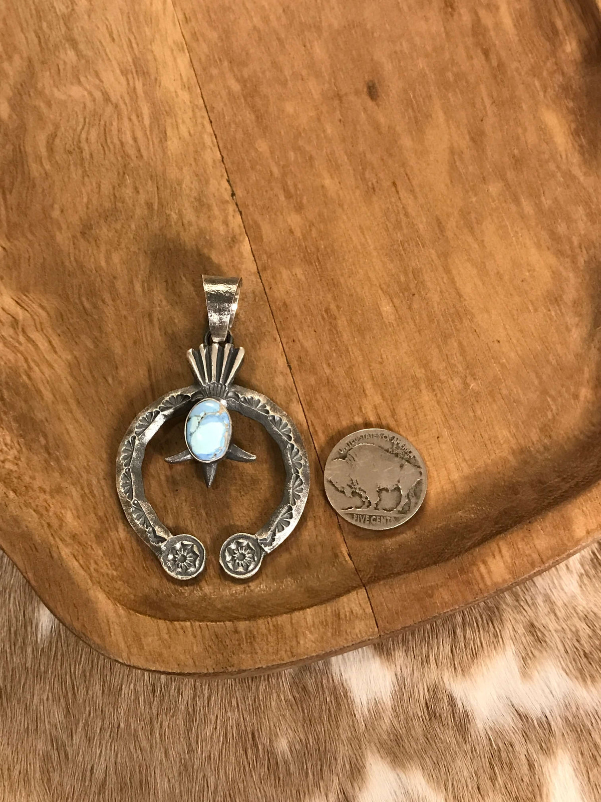 The Naja Pendant, 8-Pendants-Calli Co., Turquoise and Silver Jewelry, Native American Handmade, Zuni Tribe, Navajo Tribe, Brock Texas