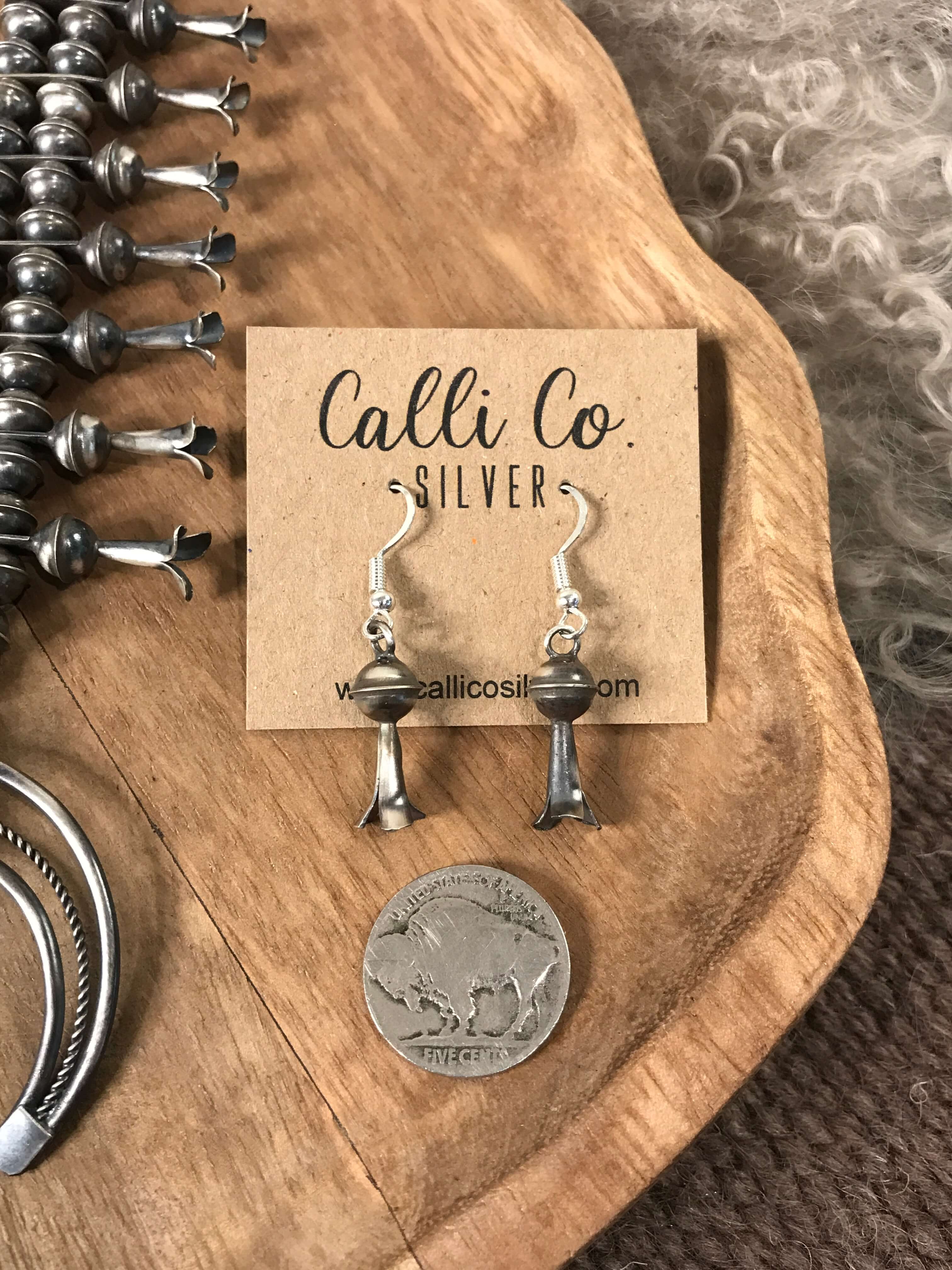 The Rani Squash Blossom Necklace Set-Necklaces-Calli Co., Turquoise and Silver Jewelry, Native American Handmade, Zuni Tribe, Navajo Tribe, Brock Texas