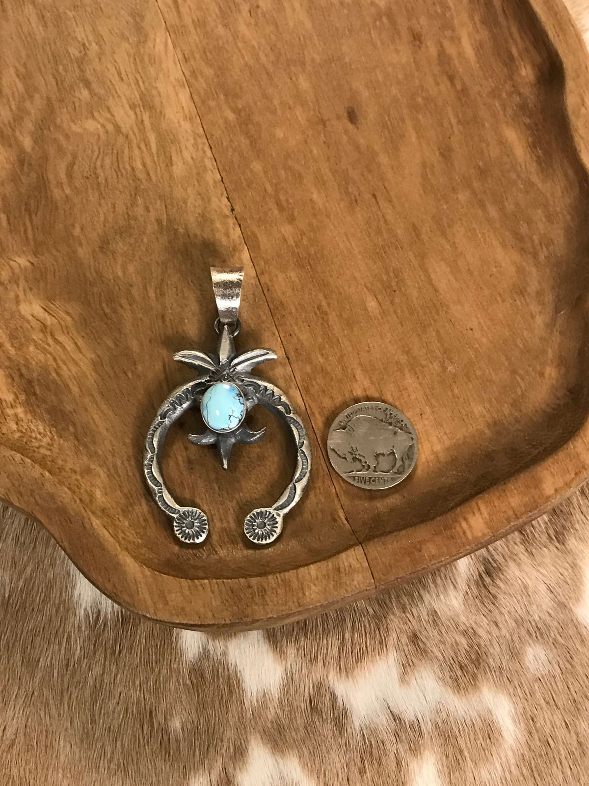 The Naja Pendant, 9-Pendants-Calli Co., Turquoise and Silver Jewelry, Native American Handmade, Zuni Tribe, Navajo Tribe, Brock Texas