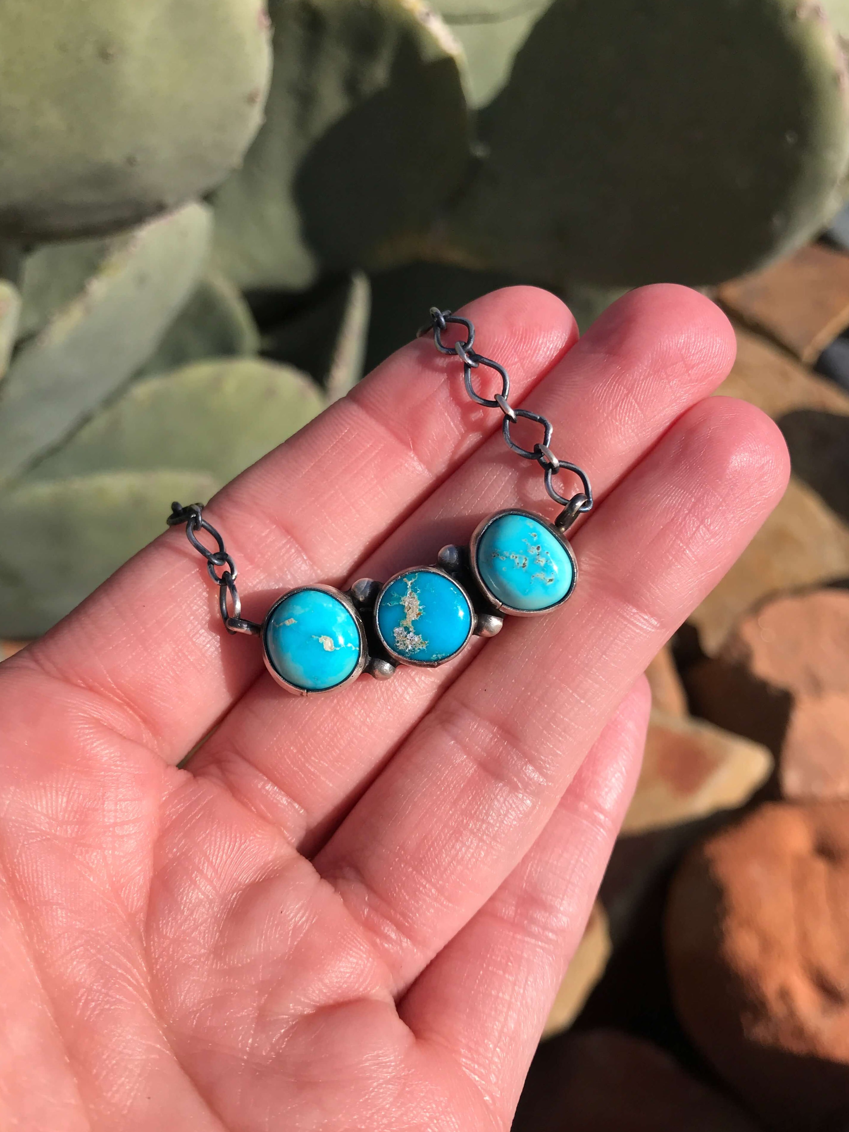 The Classico Necklace-Necklaces-Calli Co., Turquoise and Silver Jewelry, Native American Handmade, Zuni Tribe, Navajo Tribe, Brock Texas