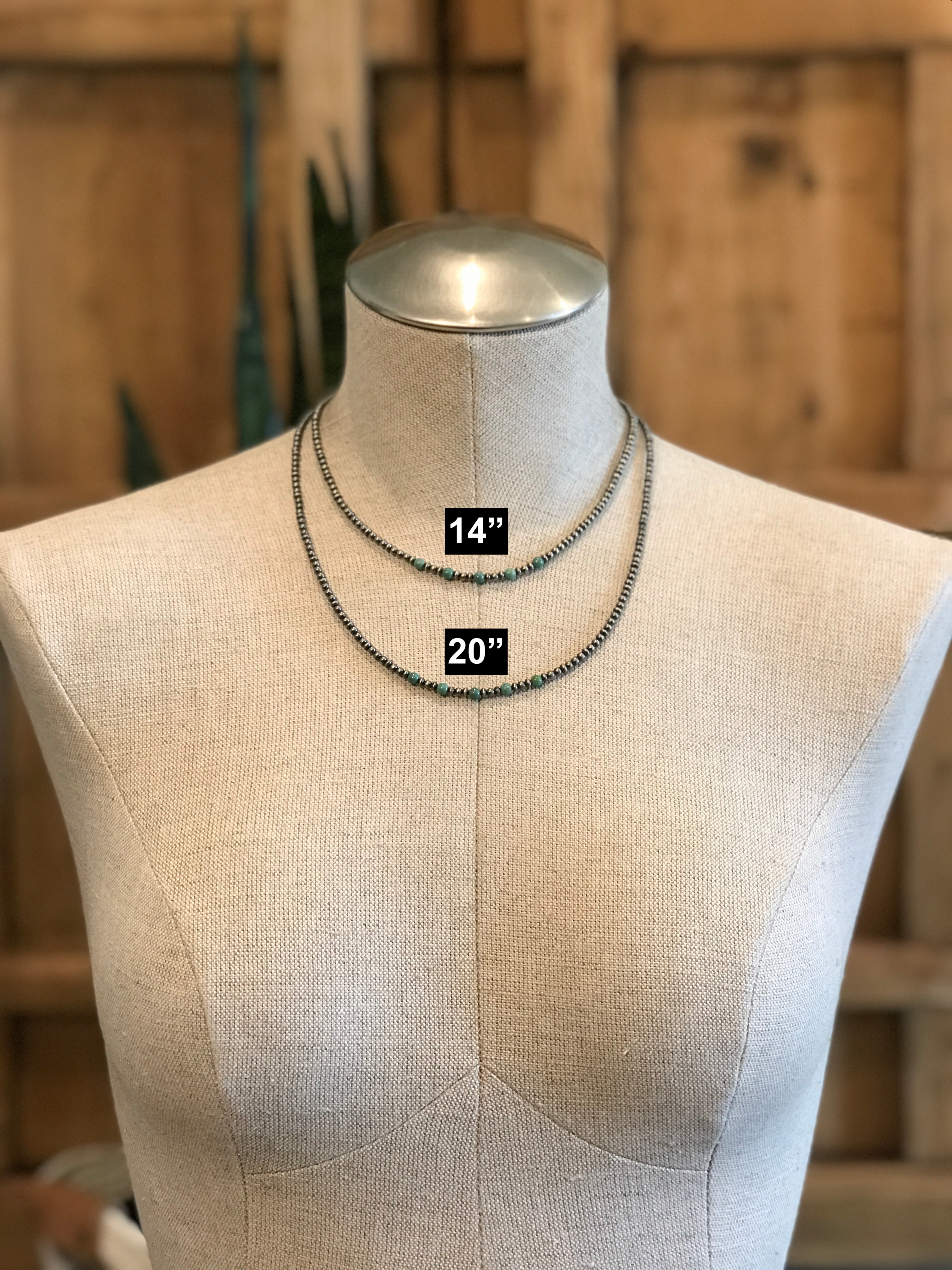 The Harlow Necklace in Green Turquoise-Necklaces-Calli Co., Turquoise and Silver Jewelry, Native American Handmade, Zuni Tribe, Navajo Tribe, Brock Texas