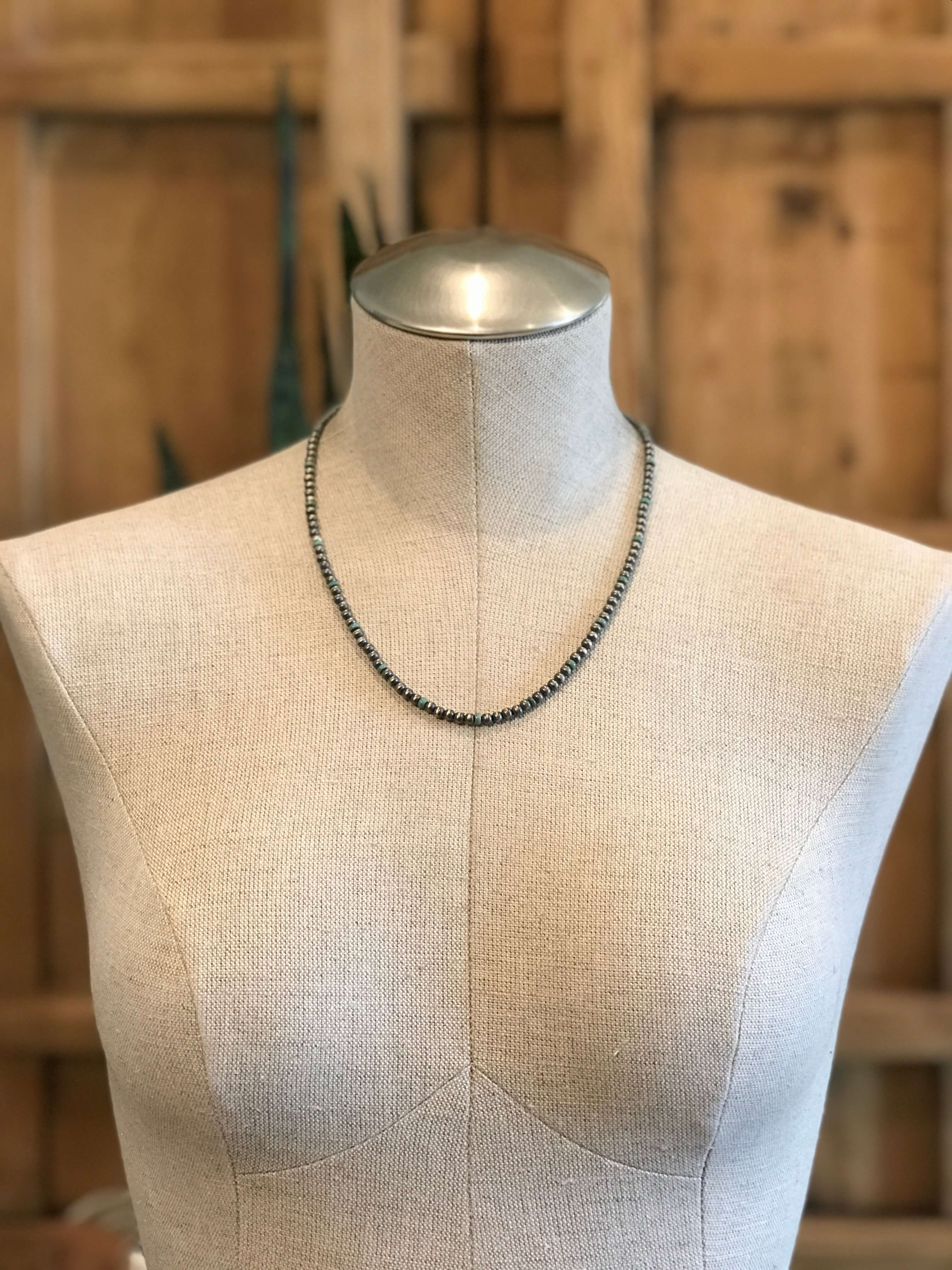 The Evans Necklace-Necklaces-Calli Co., Turquoise and Silver Jewelry, Native American Handmade, Zuni Tribe, Navajo Tribe, Brock Texas