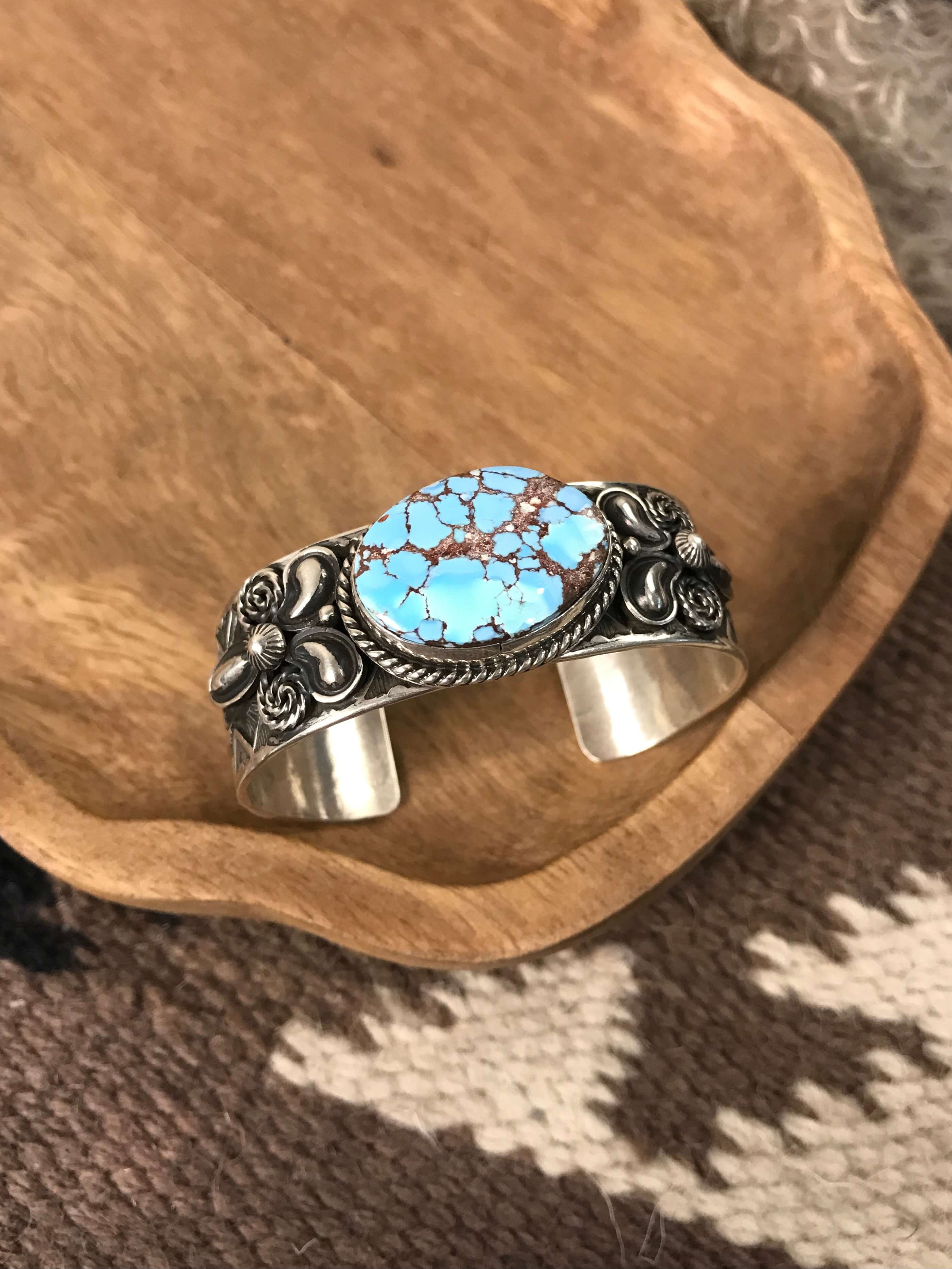 The Allamore Cuff-Bracelets & Cuffs-Calli Co., Turquoise and Silver Jewelry, Native American Handmade, Zuni Tribe, Navajo Tribe, Brock Texas