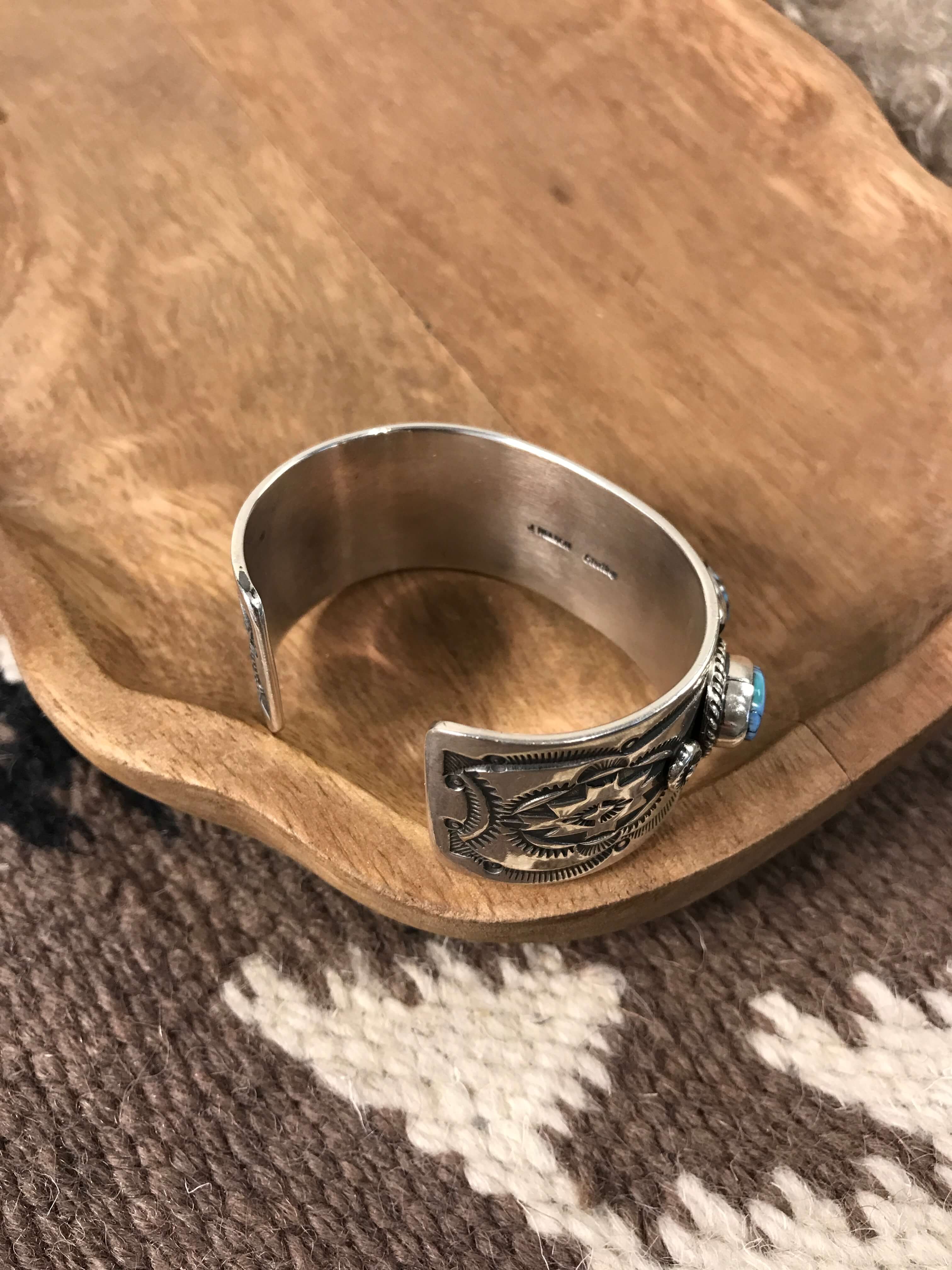 The Arya Cuff-Bracelets & Cuffs-Calli Co., Turquoise and Silver Jewelry, Native American Handmade, Zuni Tribe, Navajo Tribe, Brock Texas