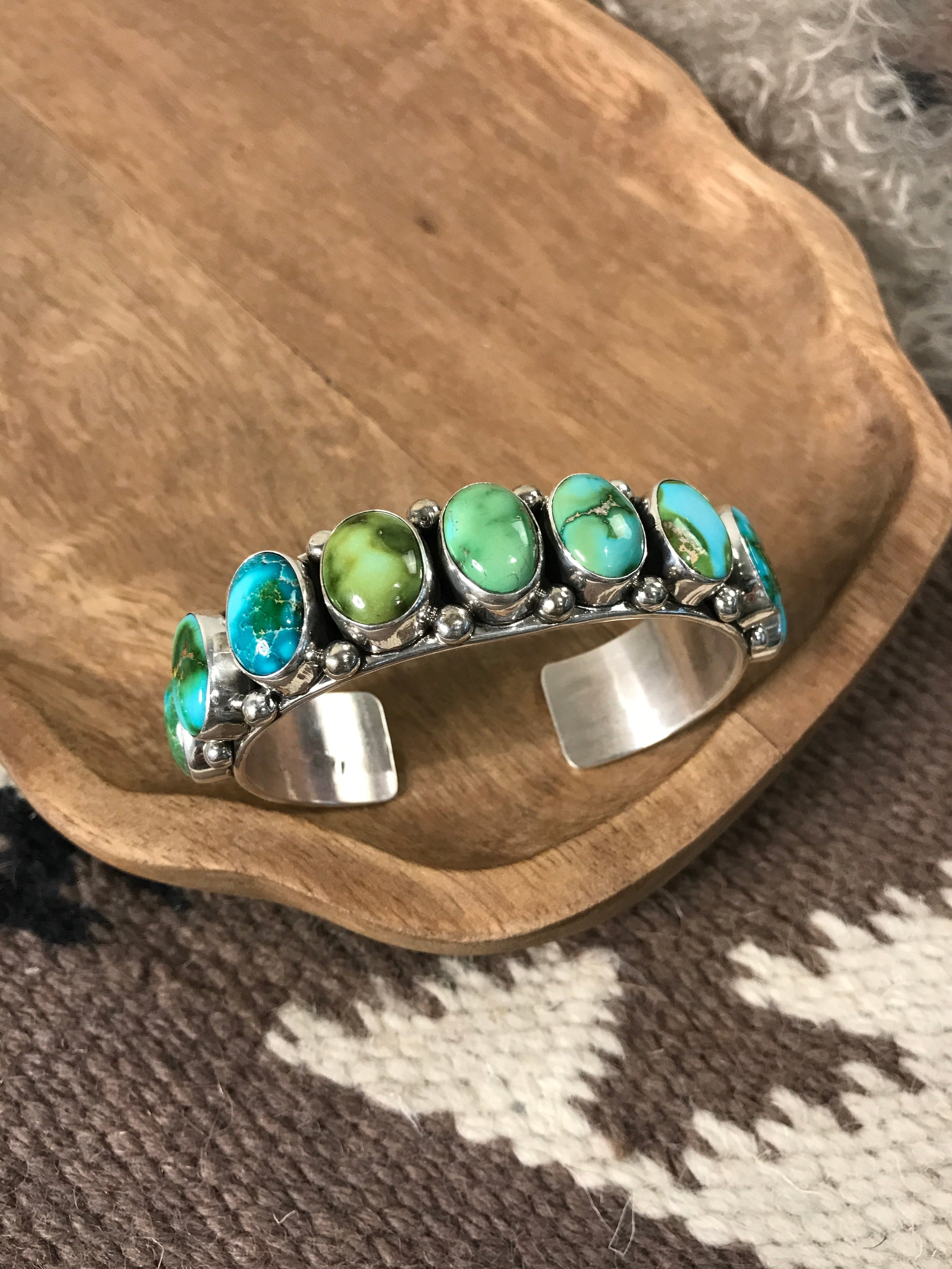 The Embers Cuff-Bracelets & Cuffs-Calli Co., Turquoise and Silver Jewelry, Native American Handmade, Zuni Tribe, Navajo Tribe, Brock Texas