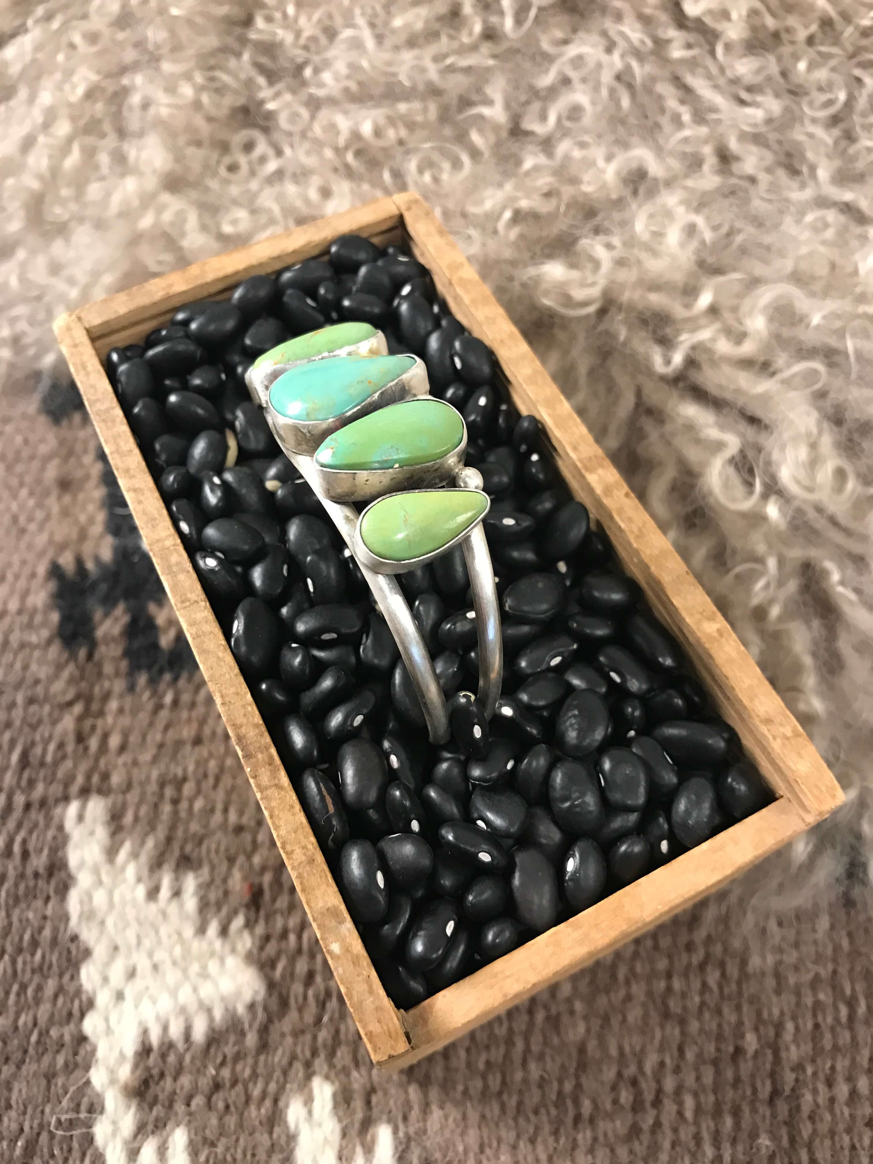 The Sadler Cuff, 7-Bracelets & Cuffs-Calli Co., Turquoise and Silver Jewelry, Native American Handmade, Zuni Tribe, Navajo Tribe, Brock Texas