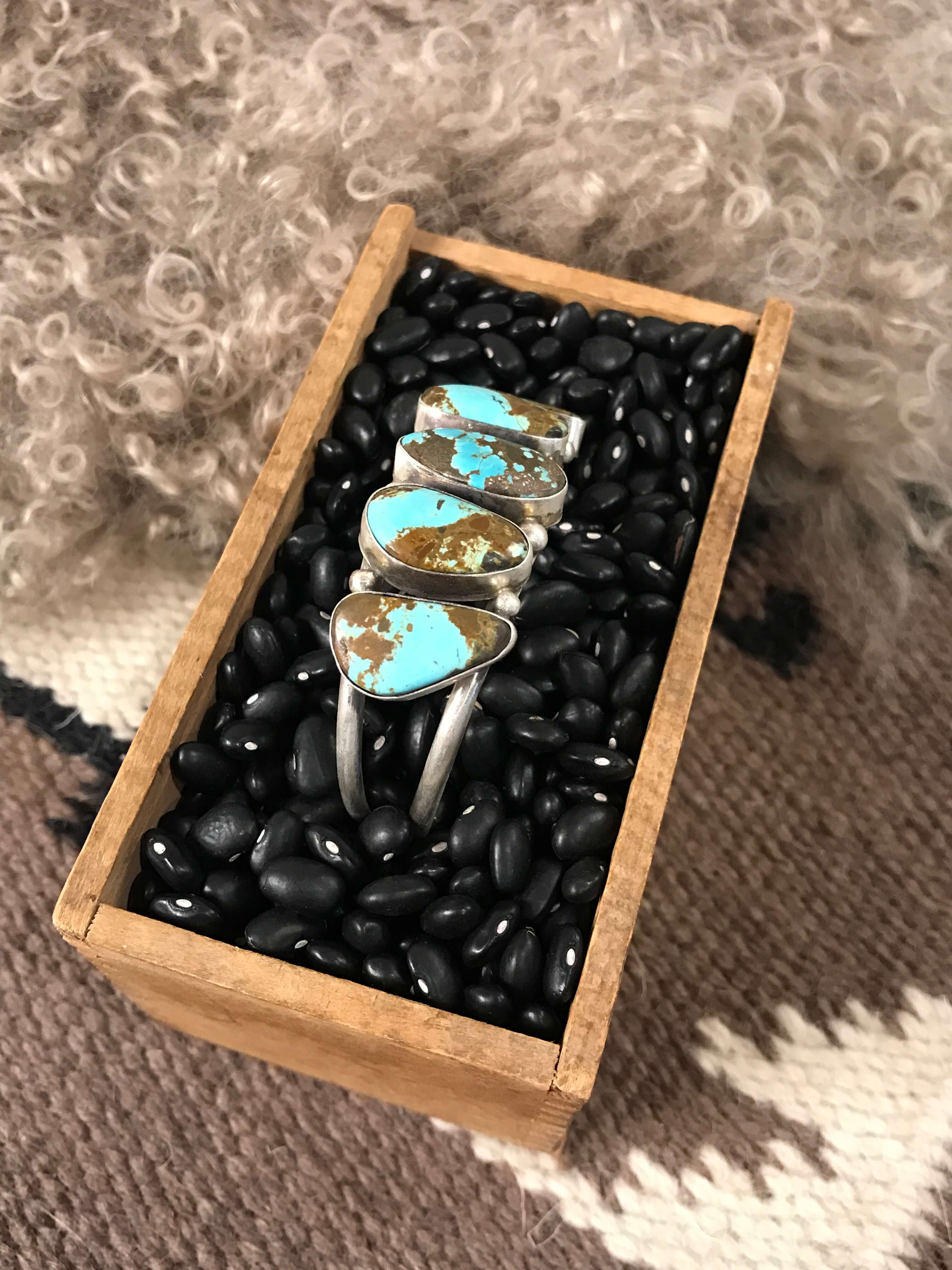 The Sadler Cuff, 13-Bracelets & Cuffs-Calli Co., Turquoise and Silver Jewelry, Native American Handmade, Zuni Tribe, Navajo Tribe, Brock Texas