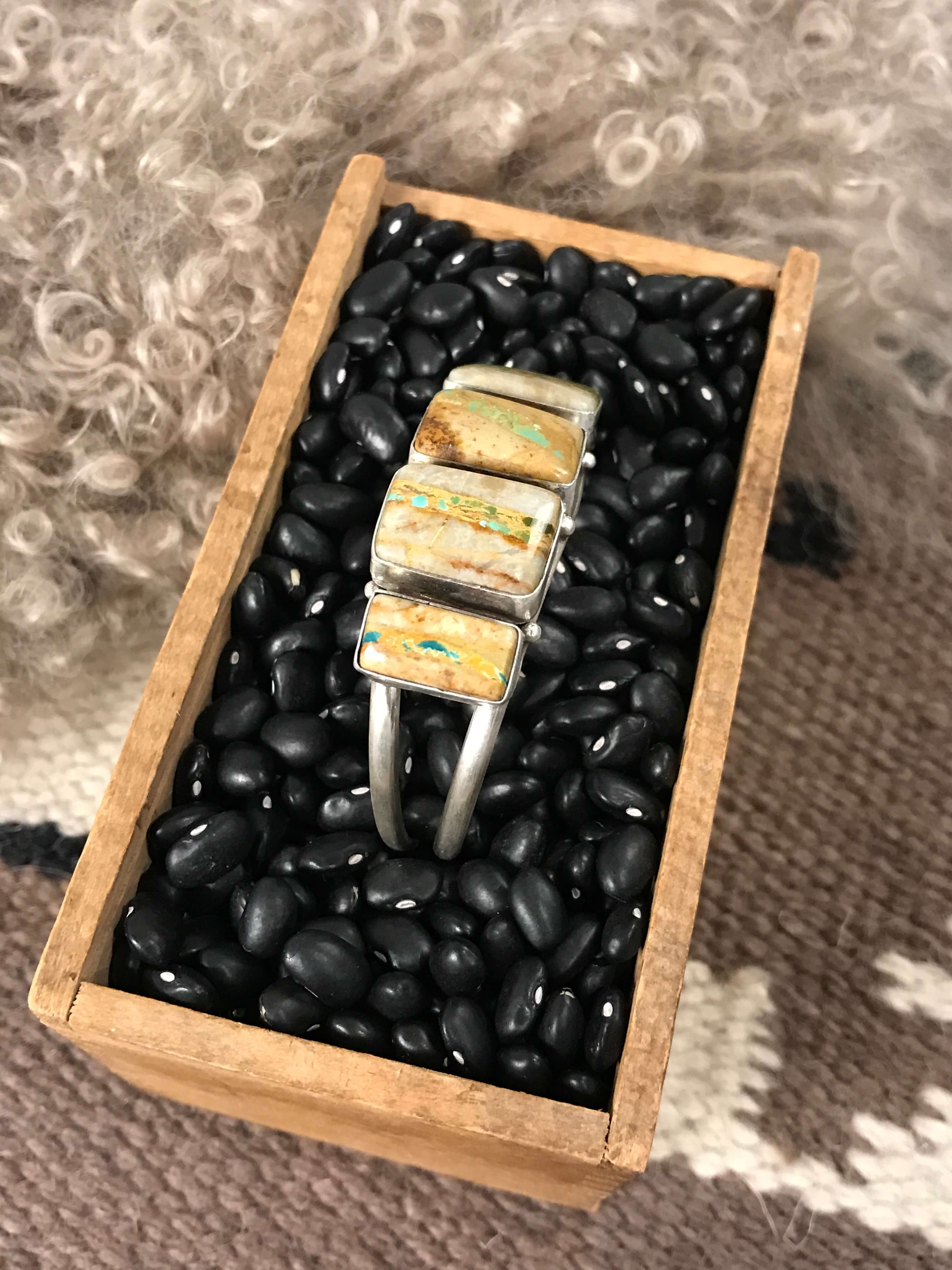 The Sadler Cuff, 14-Bracelets & Cuffs-Calli Co., Turquoise and Silver Jewelry, Native American Handmade, Zuni Tribe, Navajo Tribe, Brock Texas