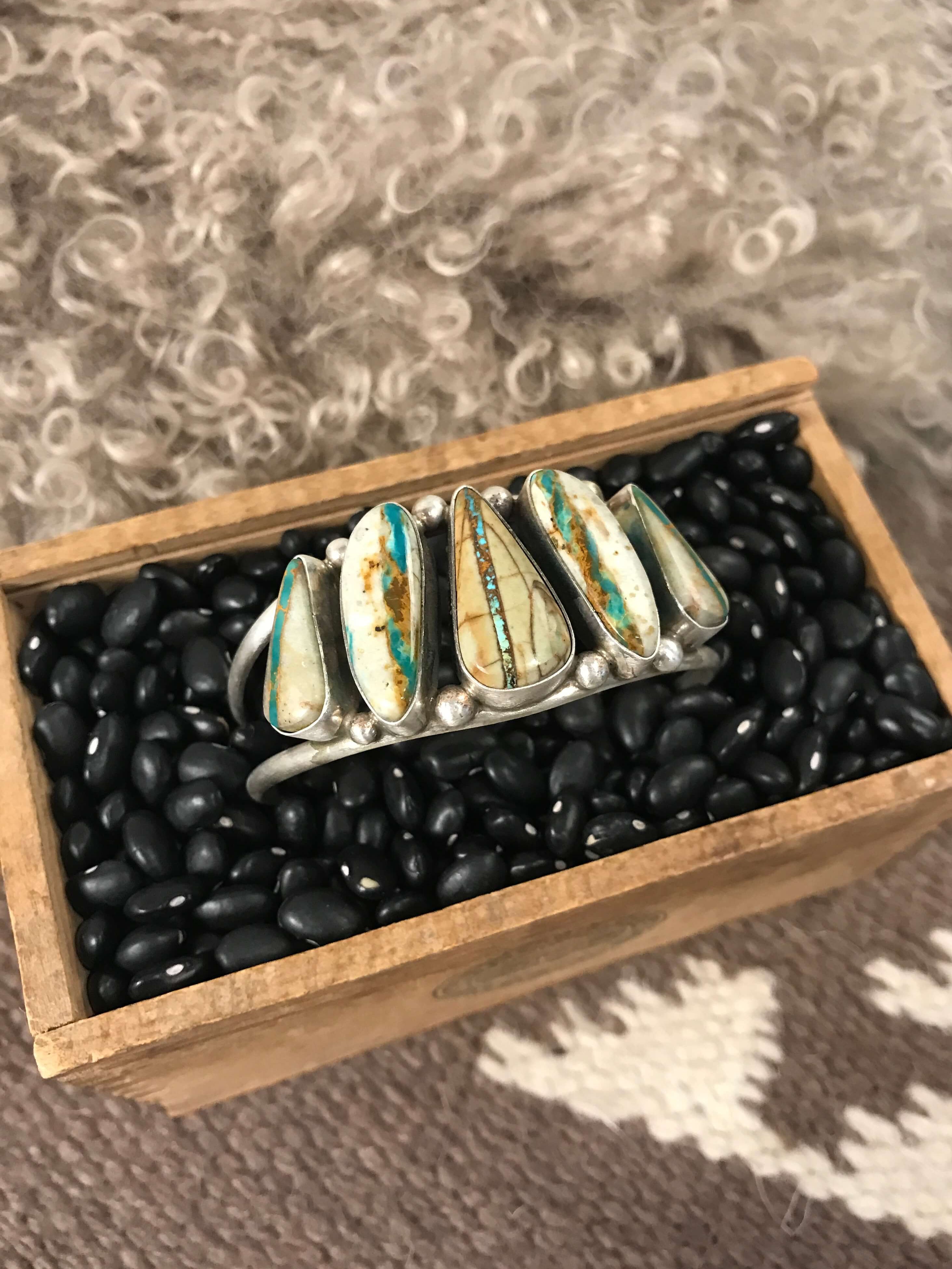 The Sadler Cuff, 15-Bracelets & Cuffs-Calli Co., Turquoise and Silver Jewelry, Native American Handmade, Zuni Tribe, Navajo Tribe, Brock Texas