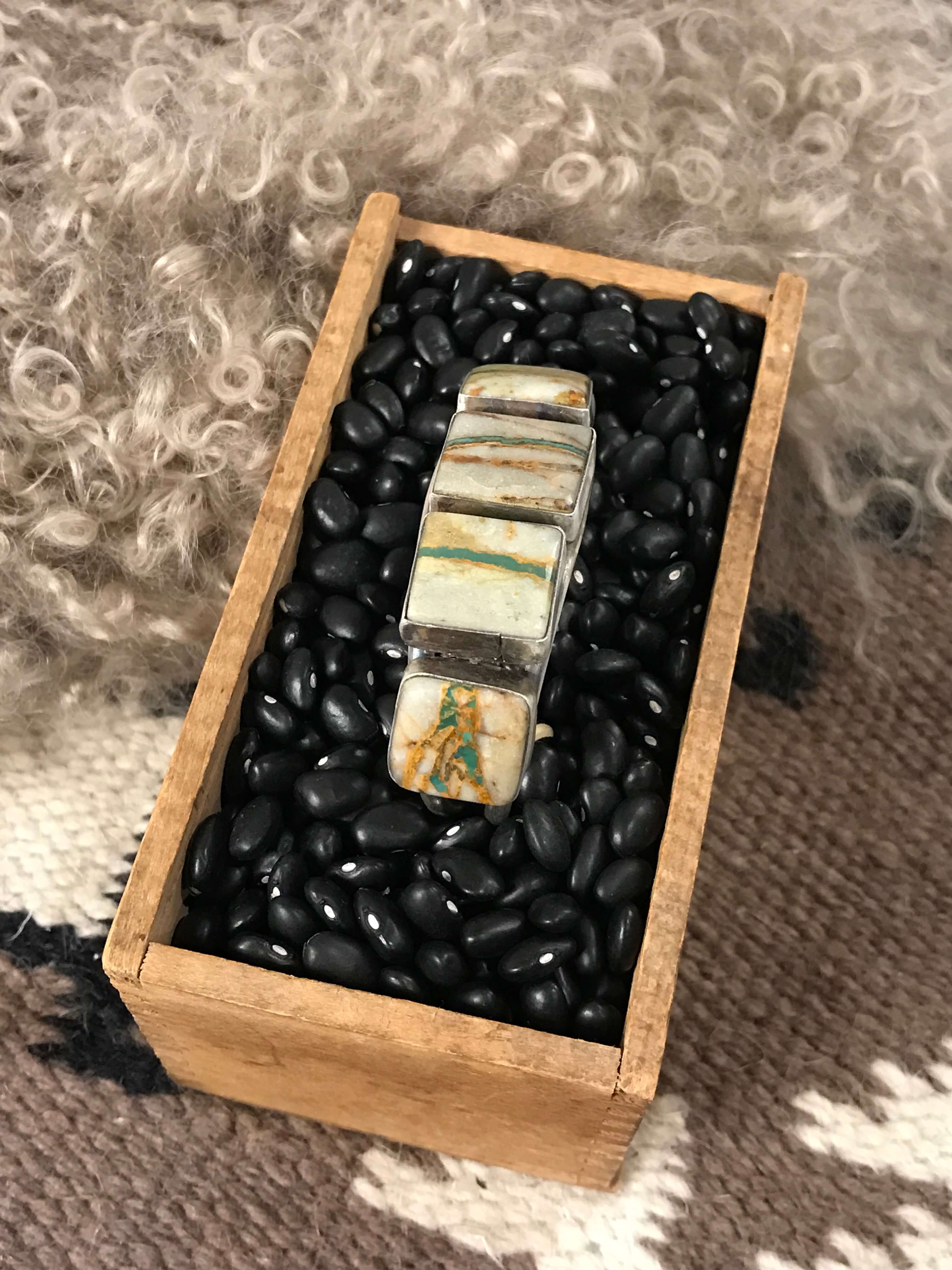 The Sadler Cuff, 17-Bracelets & Cuffs-Calli Co., Turquoise and Silver Jewelry, Native American Handmade, Zuni Tribe, Navajo Tribe, Brock Texas